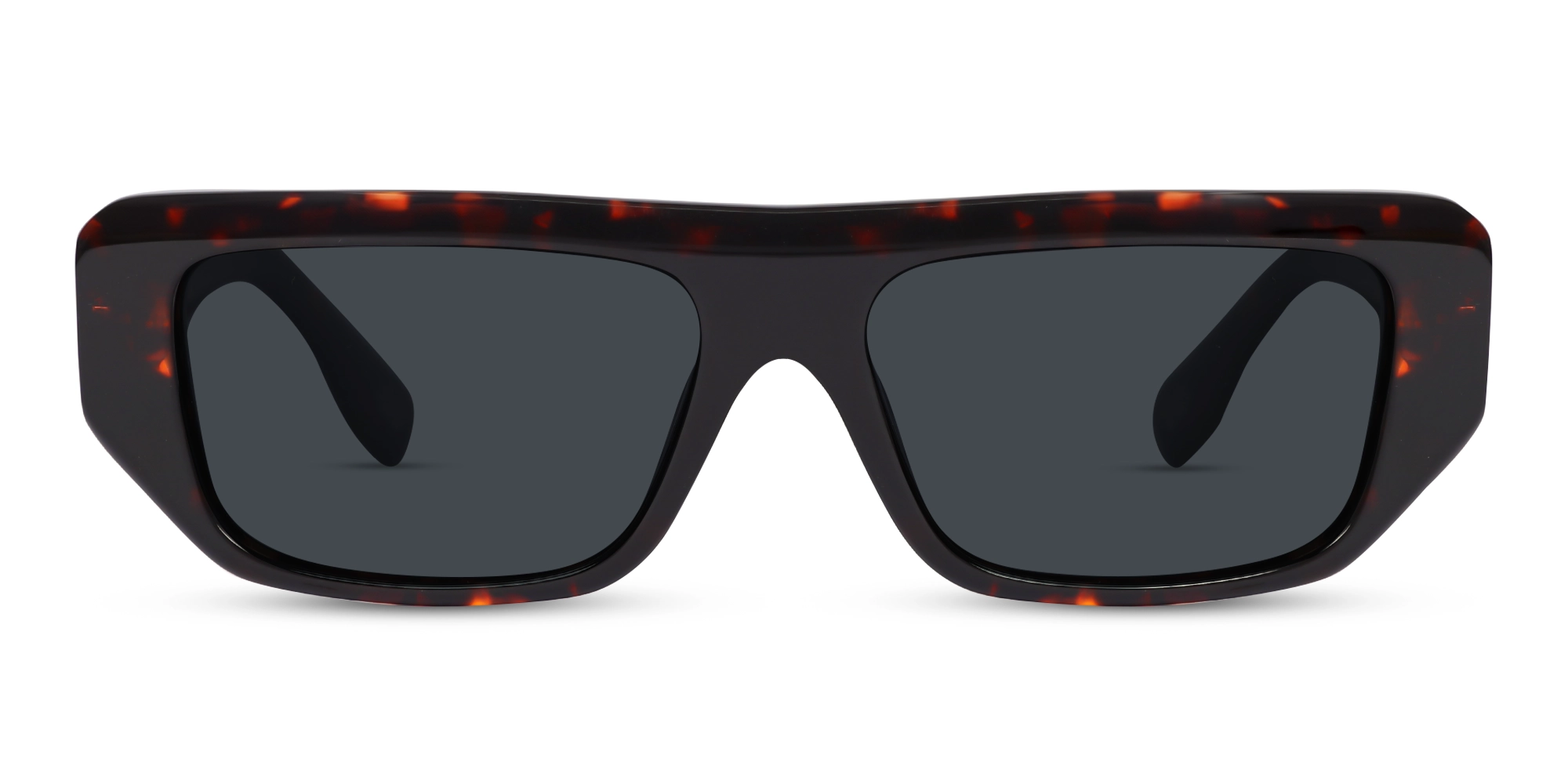 Dark Tortoise Rectangle Full Rim Sunglasses 1