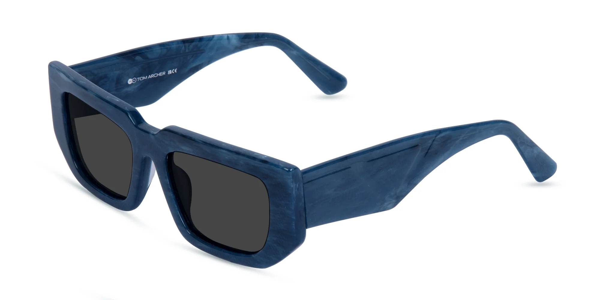 Rectangle Blue Sunglasses