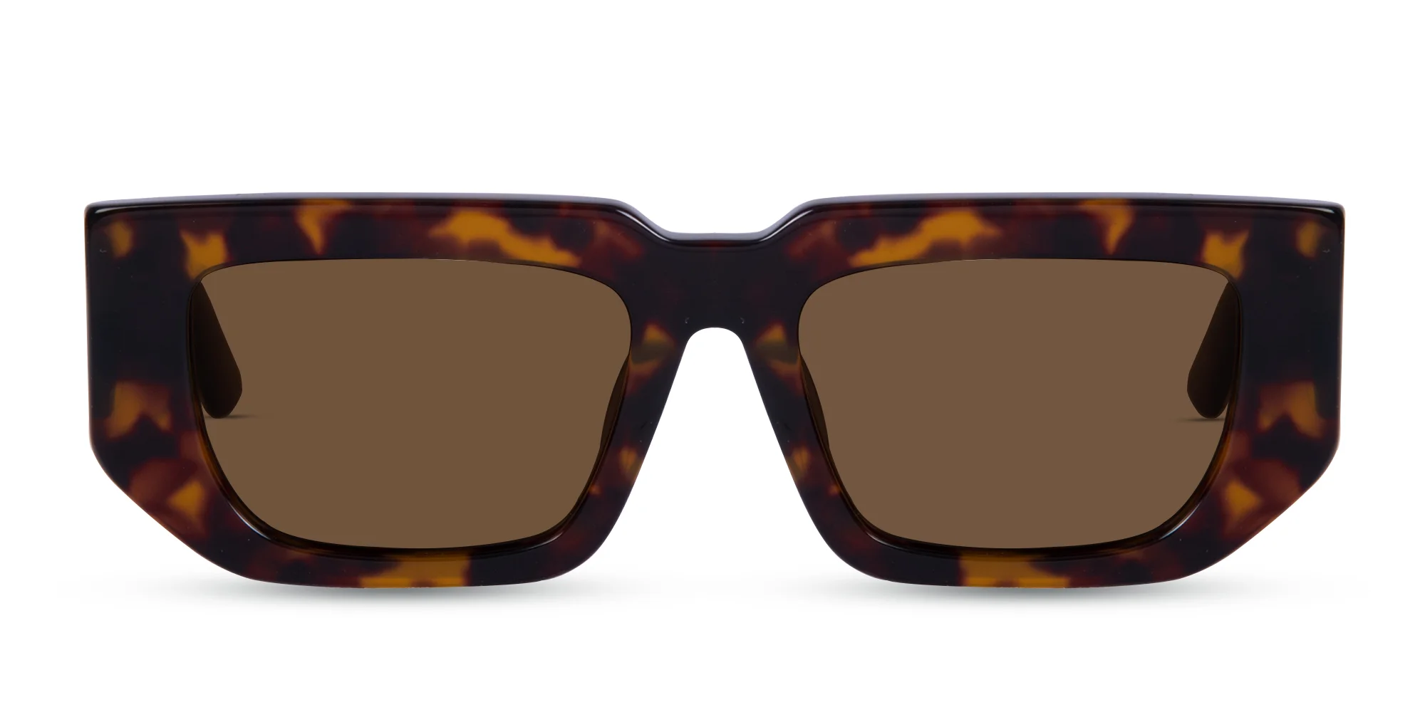 Tortoiseshell Rectangle Sunglasses-1