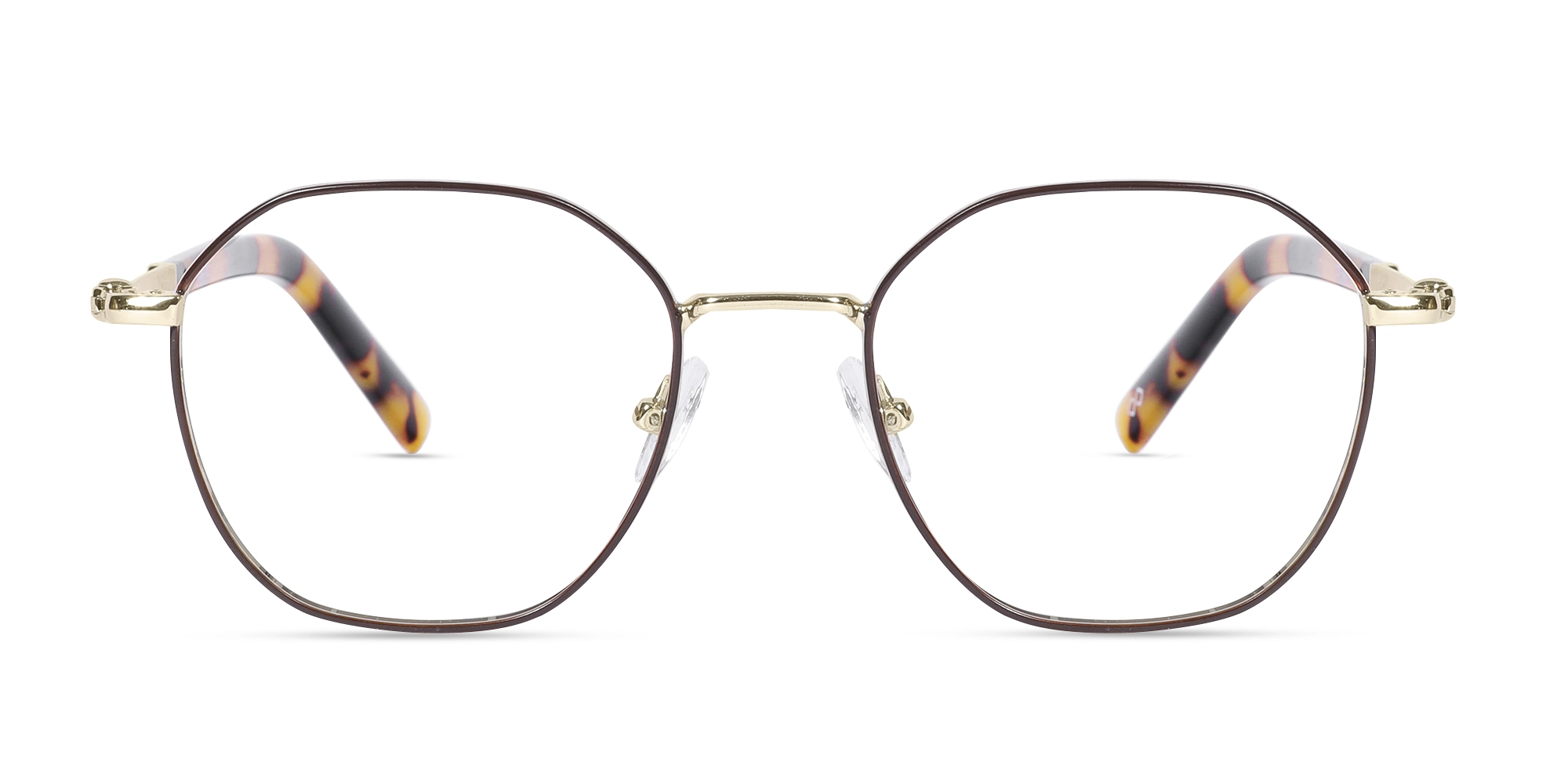 Brown & Gold Titanium Eyeglasses-1