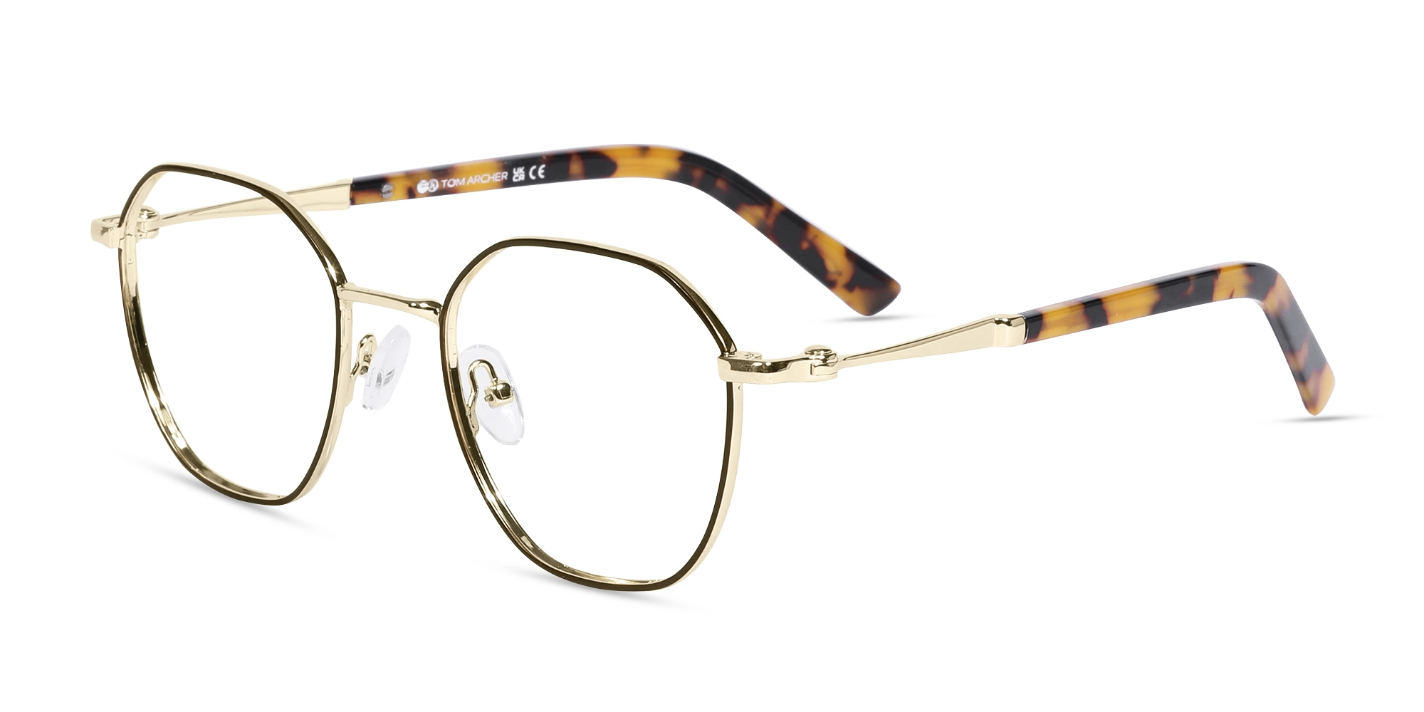 Brown & Gold Titanium Eyeglasses-1