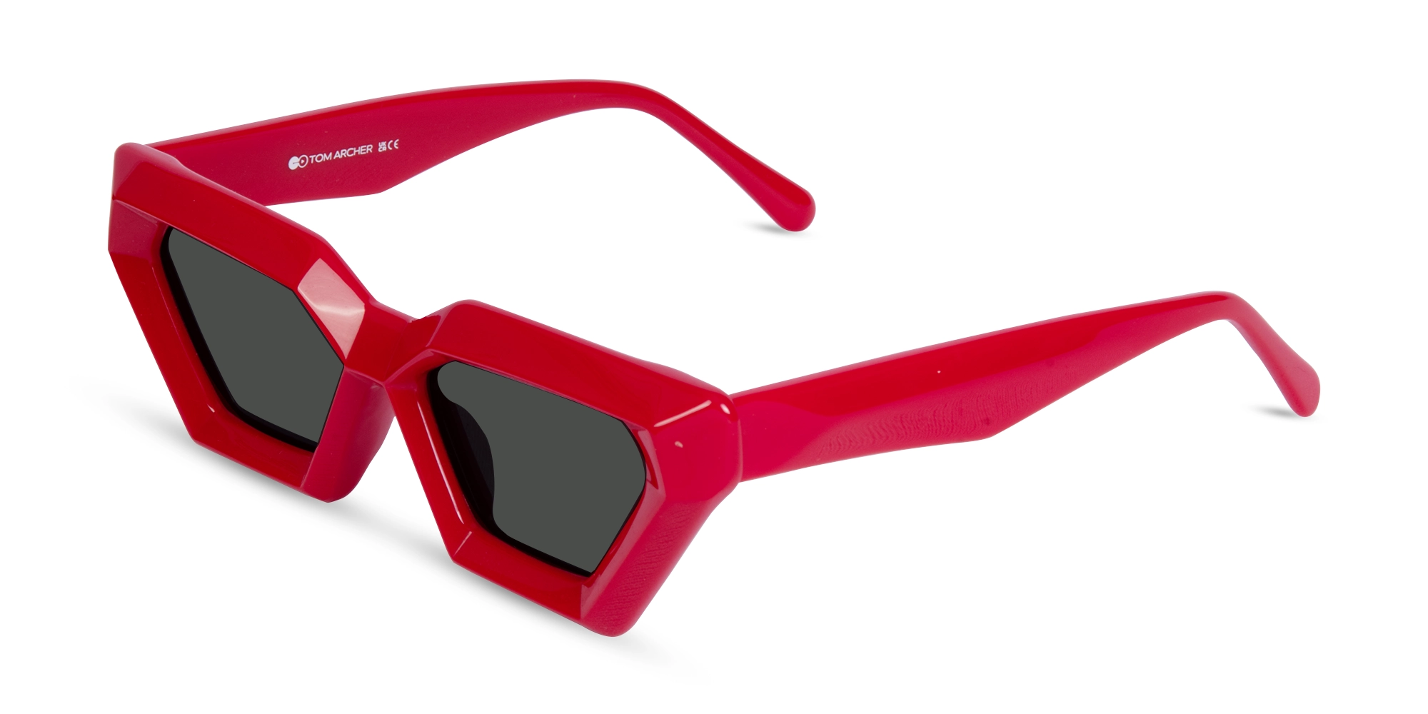 Red Cat Eye Sunglasses Frames-1