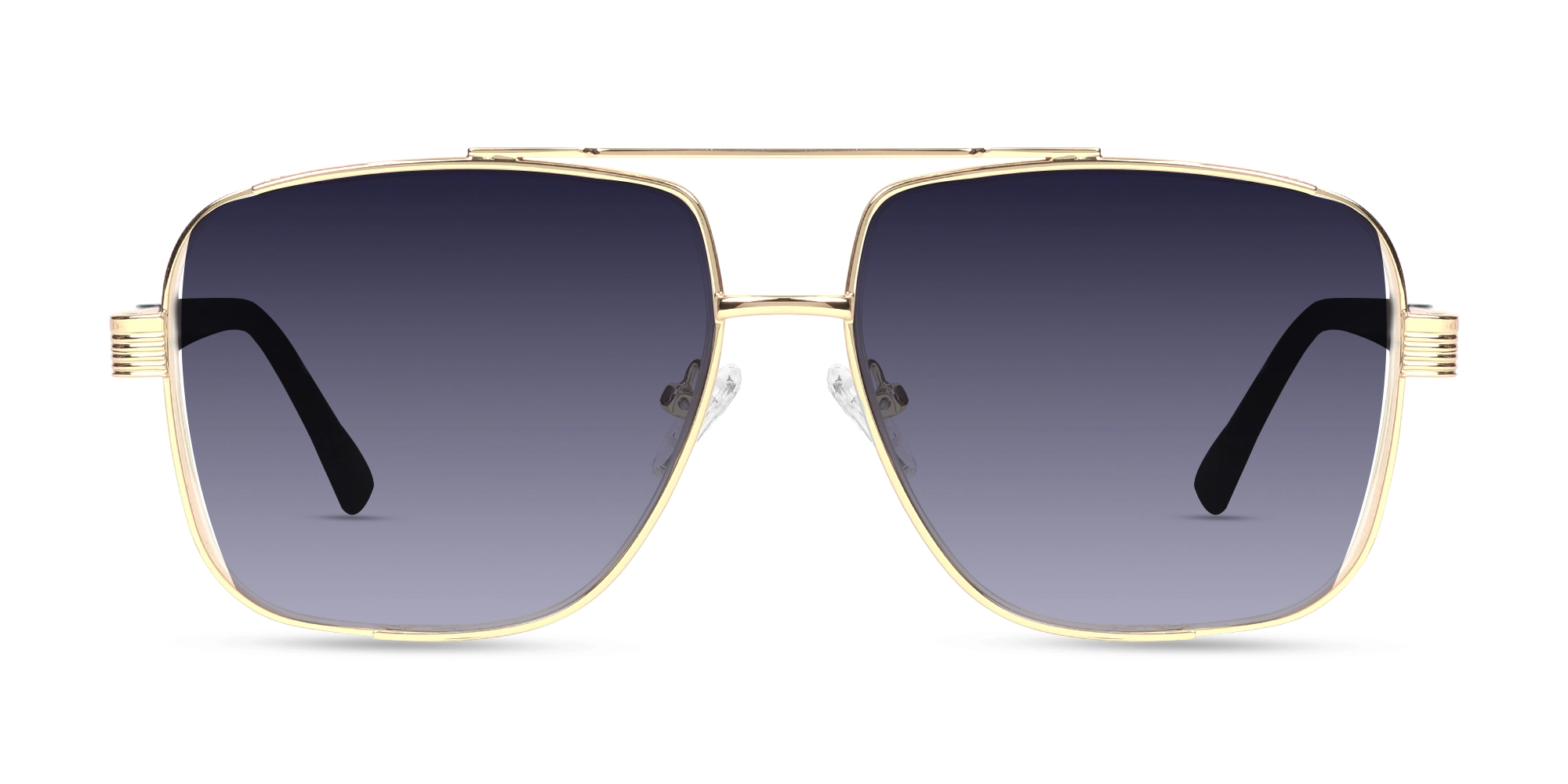Gold Pilot Double Bridge Sunglasses