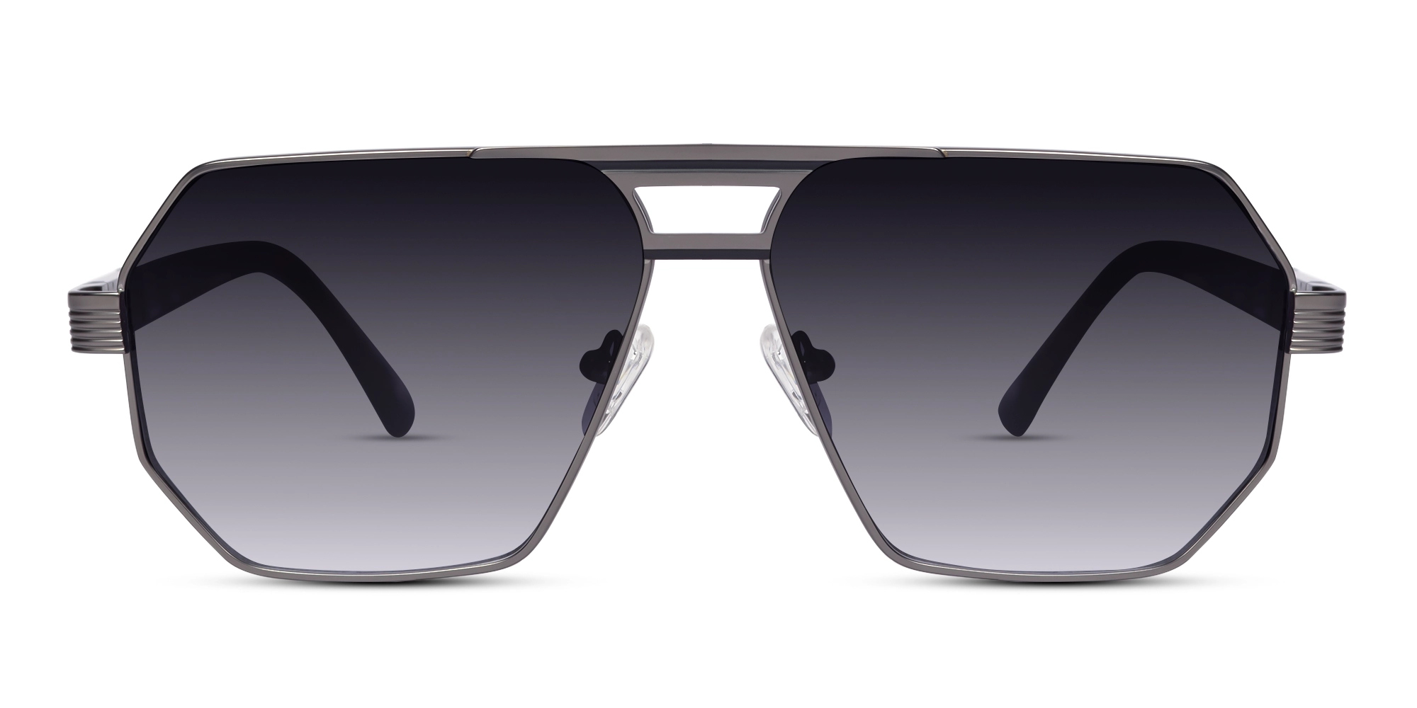 Gradient Flat Top Double Bridge Sunglasses