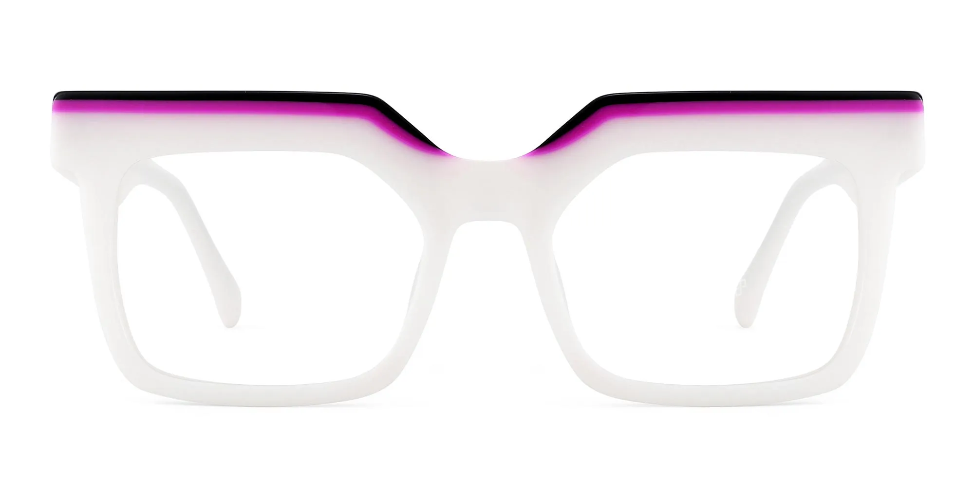 Thick White Frame Glasses