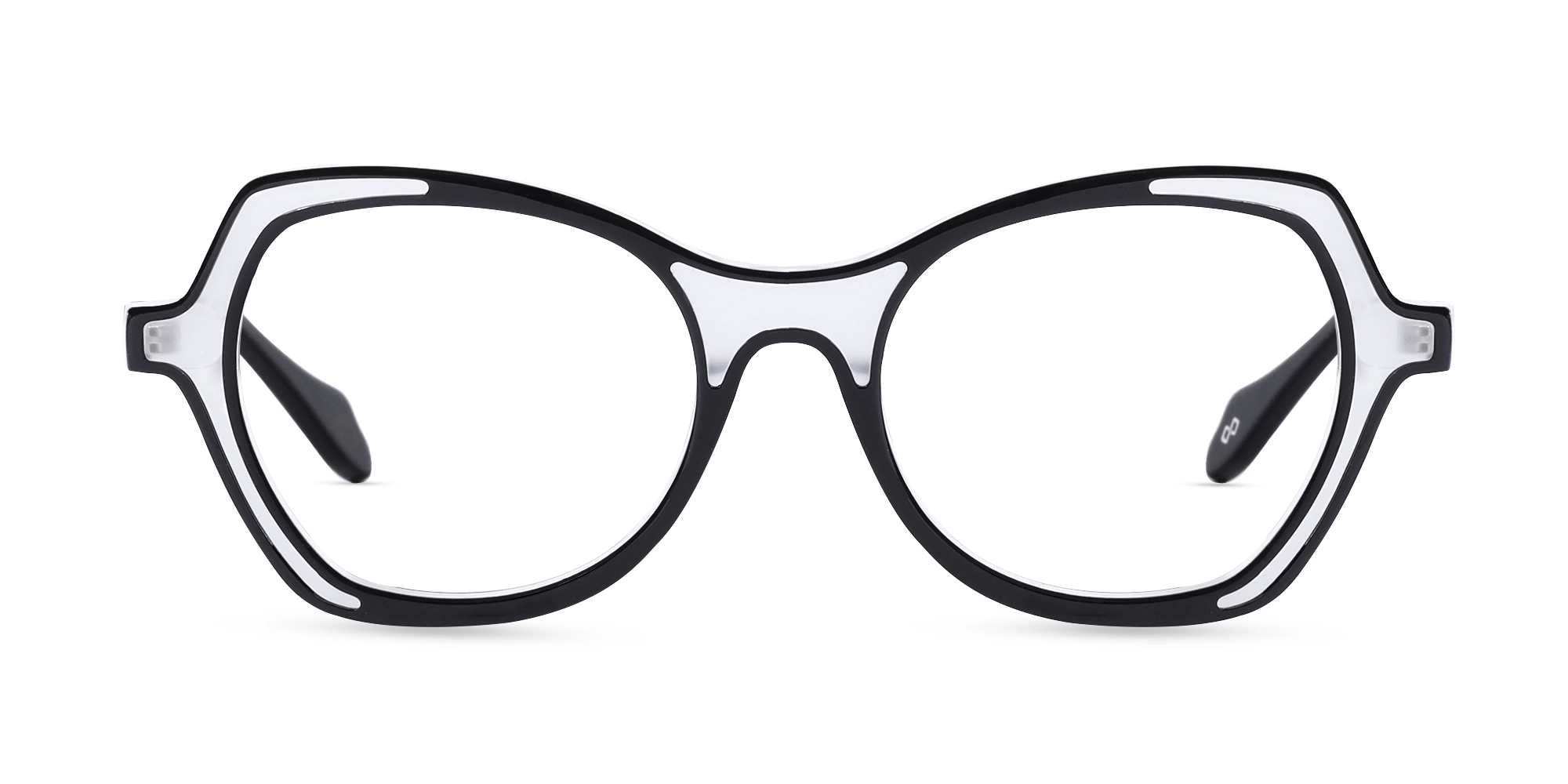 Black & Matte Grey Butterfly Glasses