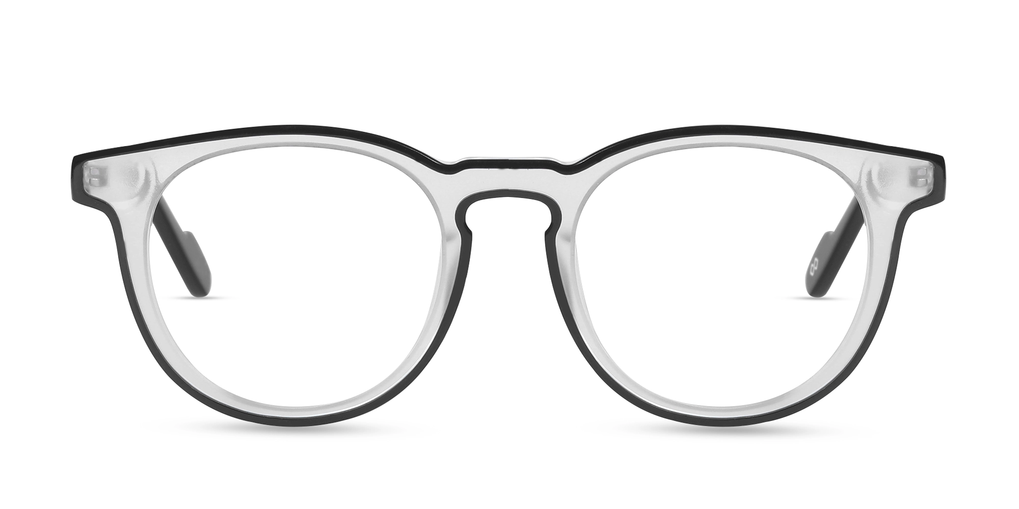 Black Round Clear Glasses