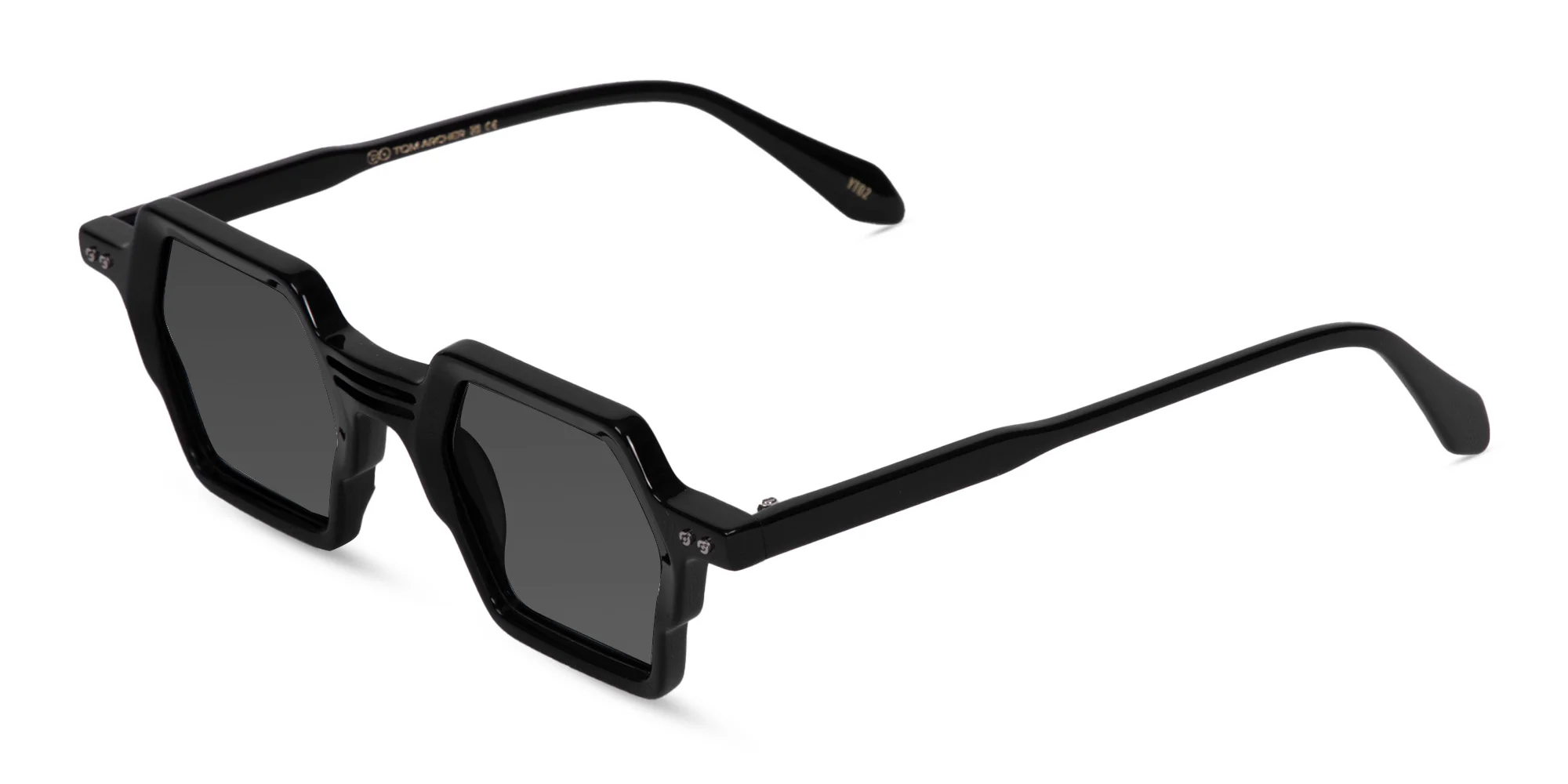 Black Hexagon Sunglasses-1