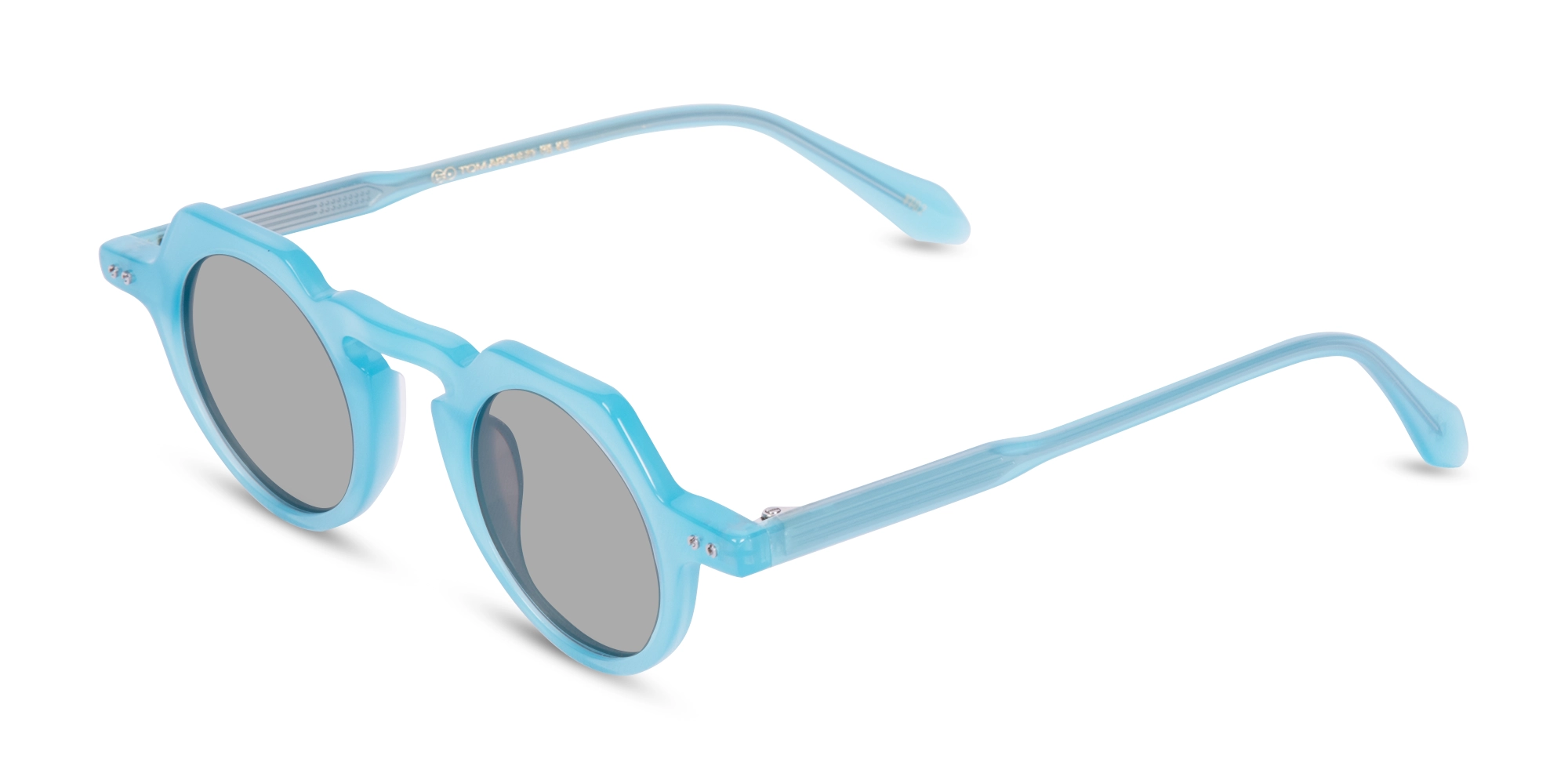 Blue Round Sunglasses-1