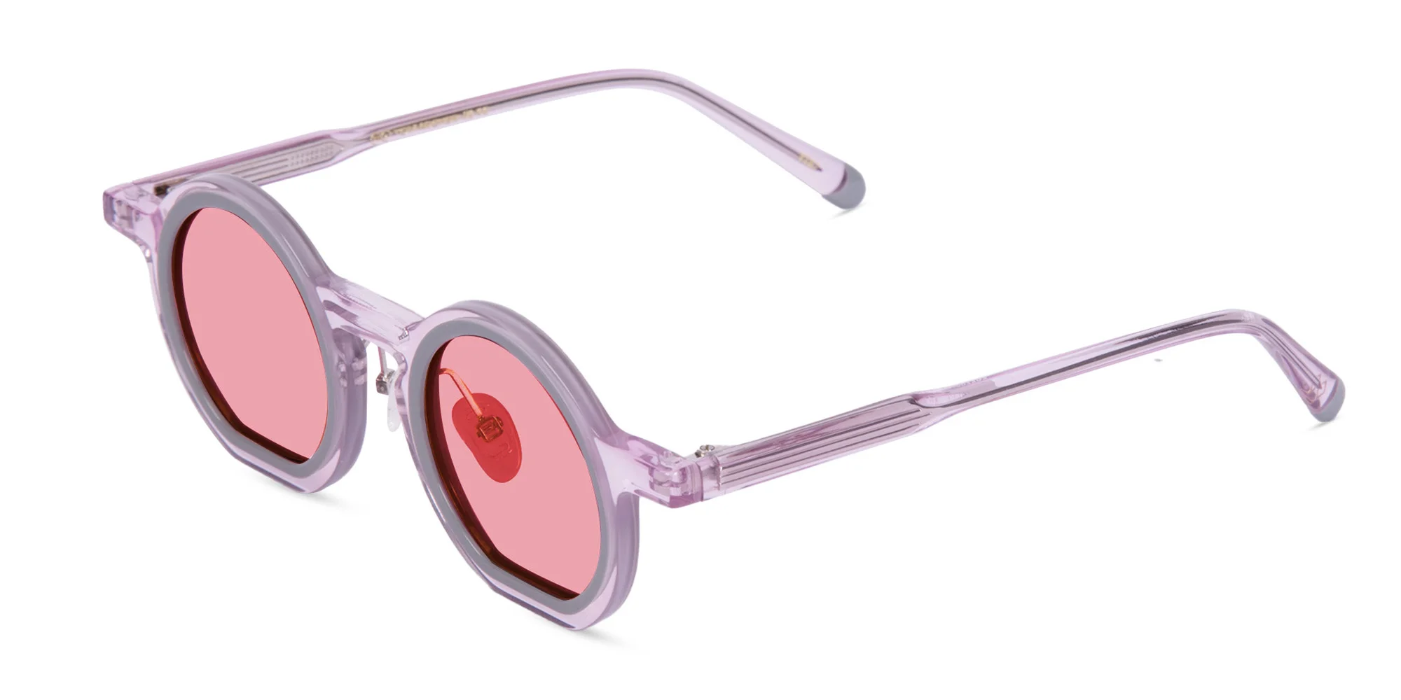 Pink Round Sunglasses-1