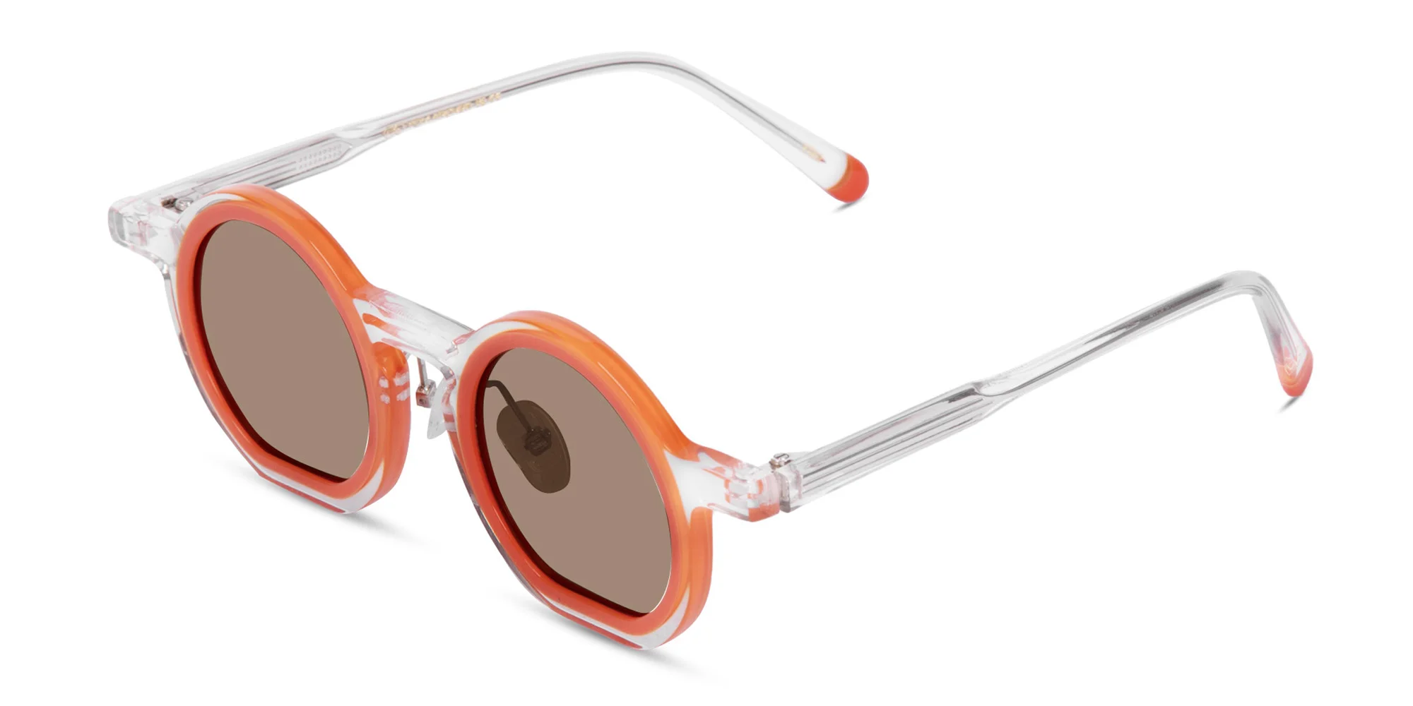 Orange Round Sunglasses-1