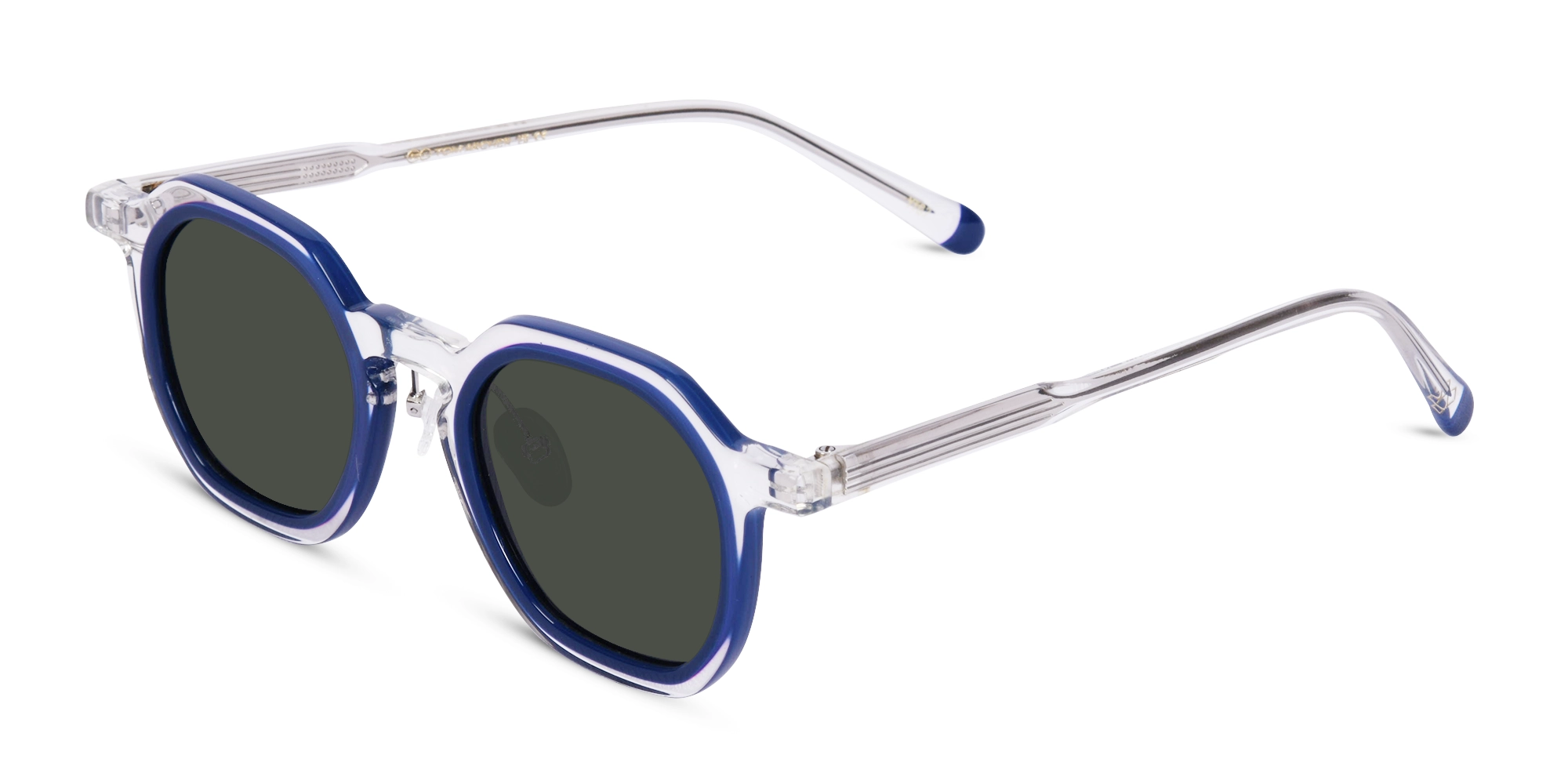 Transparent Blue Sunglasses