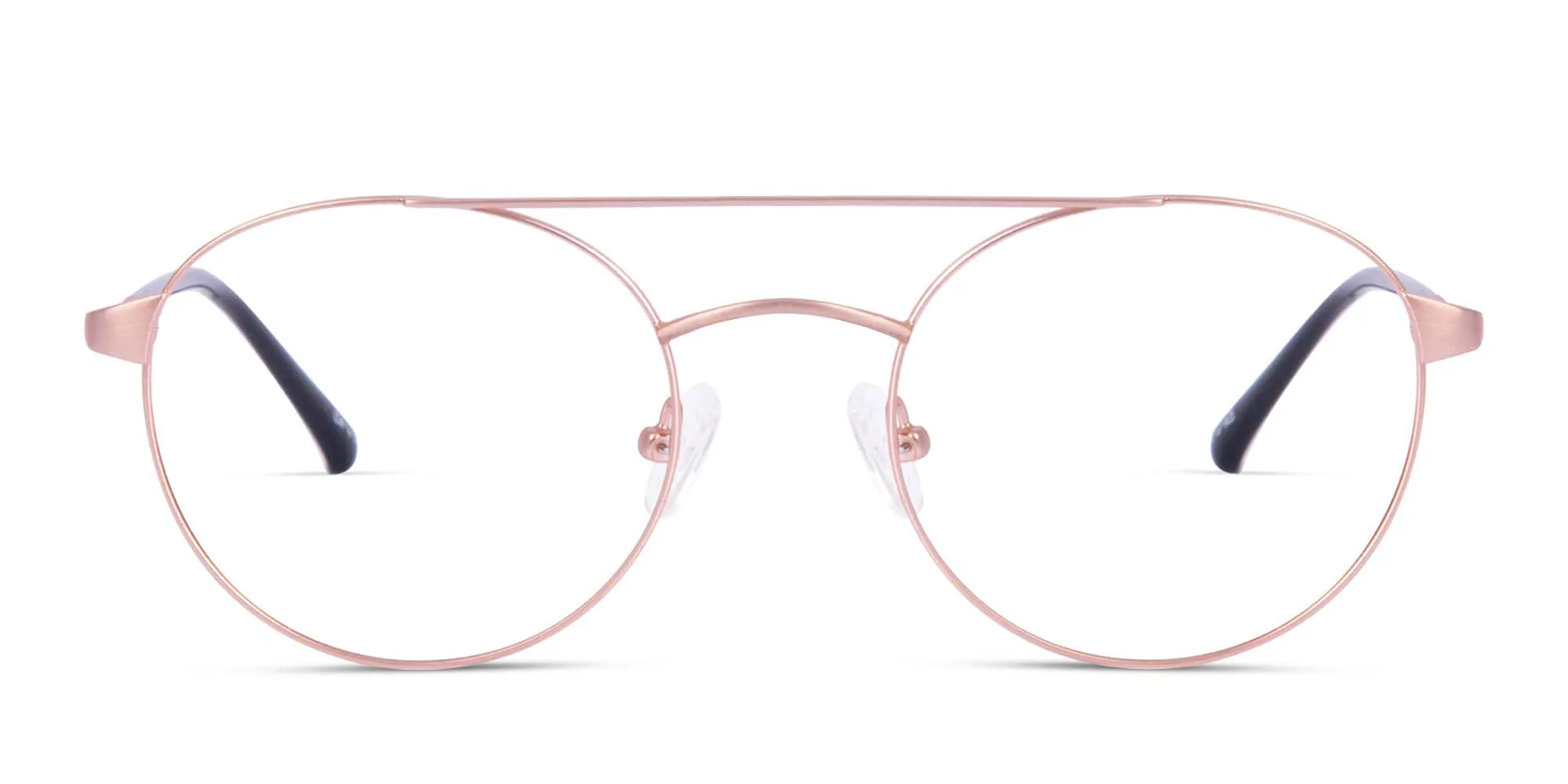 Matte Rose Gold Pilot Glasses Frames-2