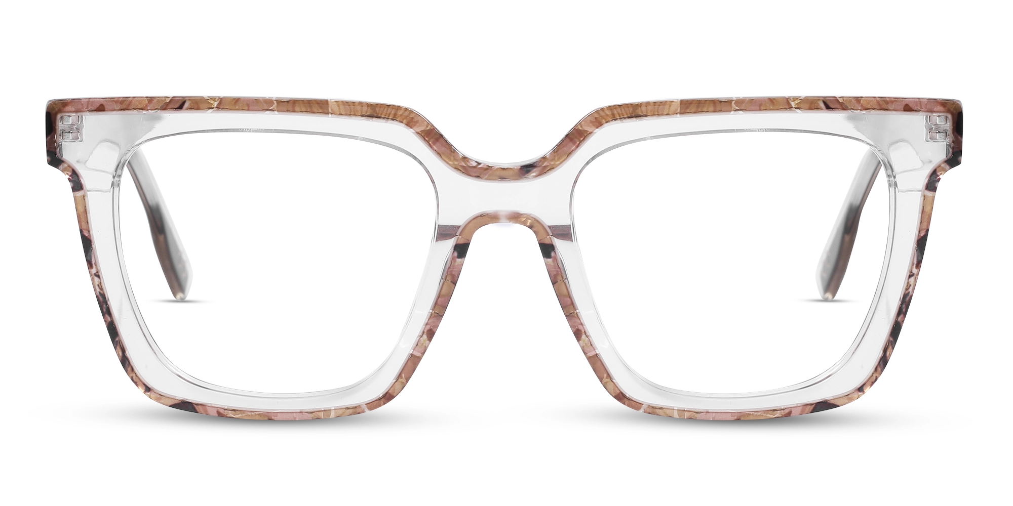 Brown Clear Square Glasses