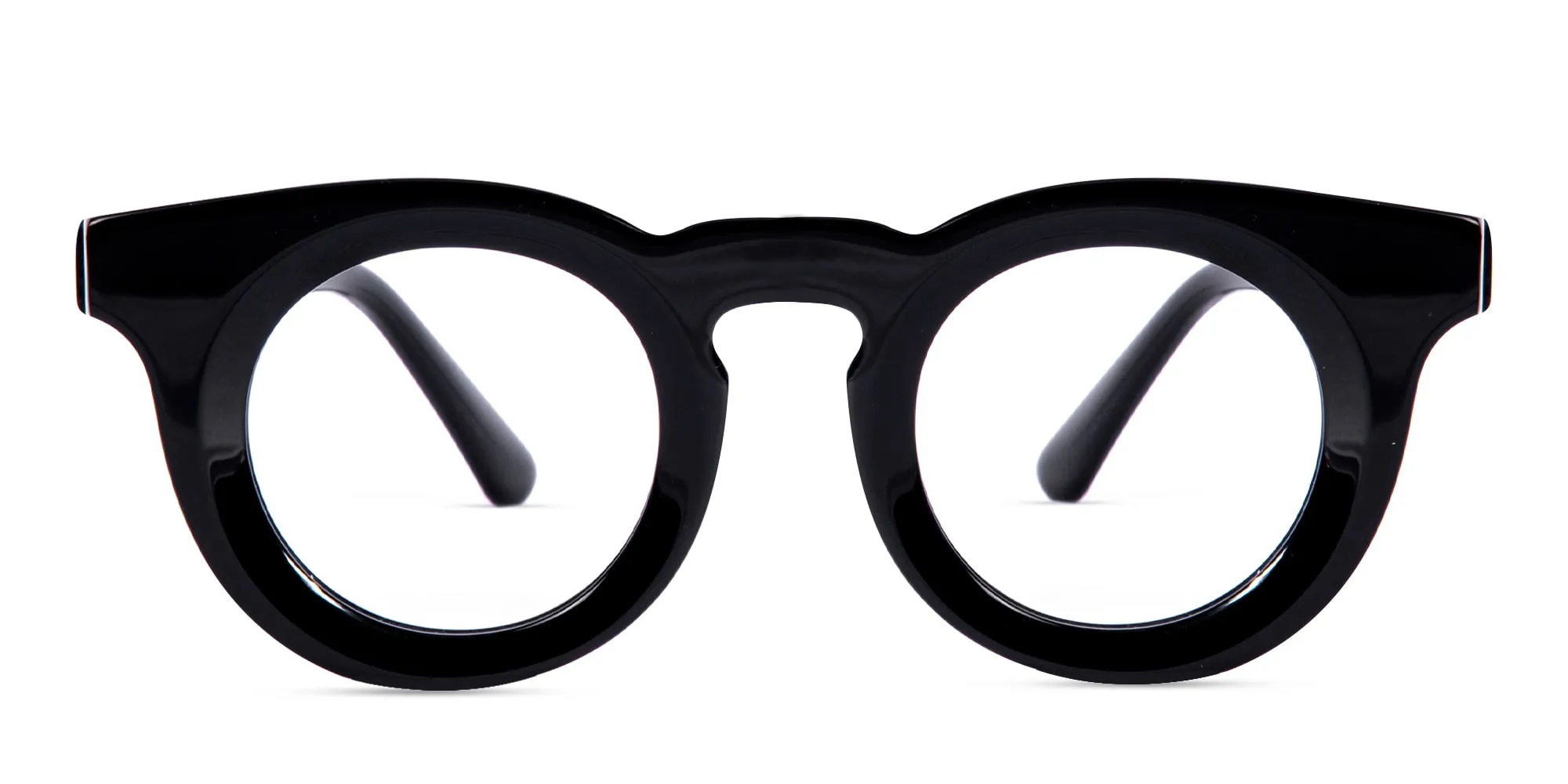 Round Eyeglasses Black
