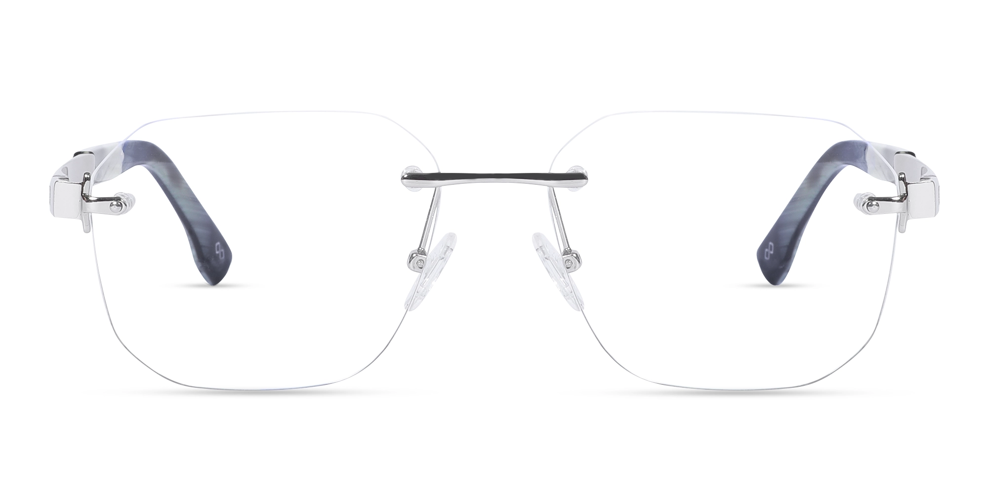 Silver Rimless Eyeglasses