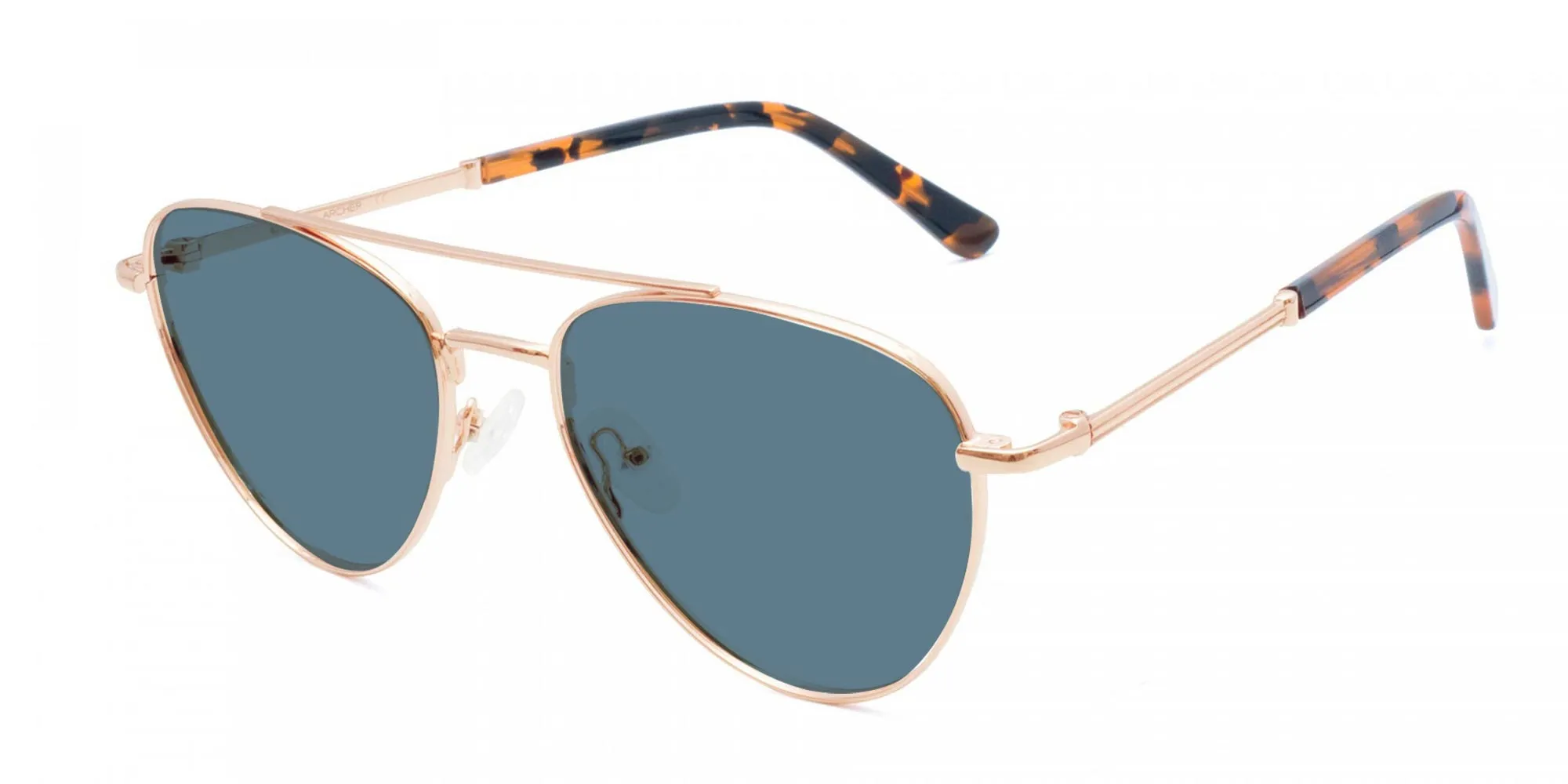Blue Tinted Pilot Sunglasses-1
