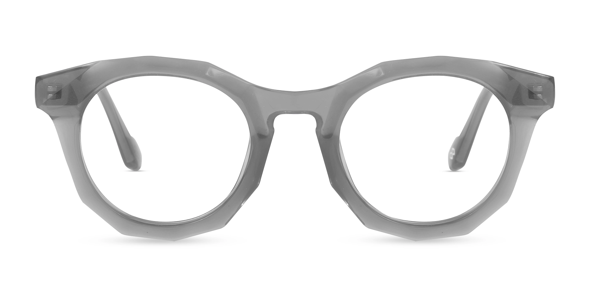 Grey Geometric Shape Eyeglasses