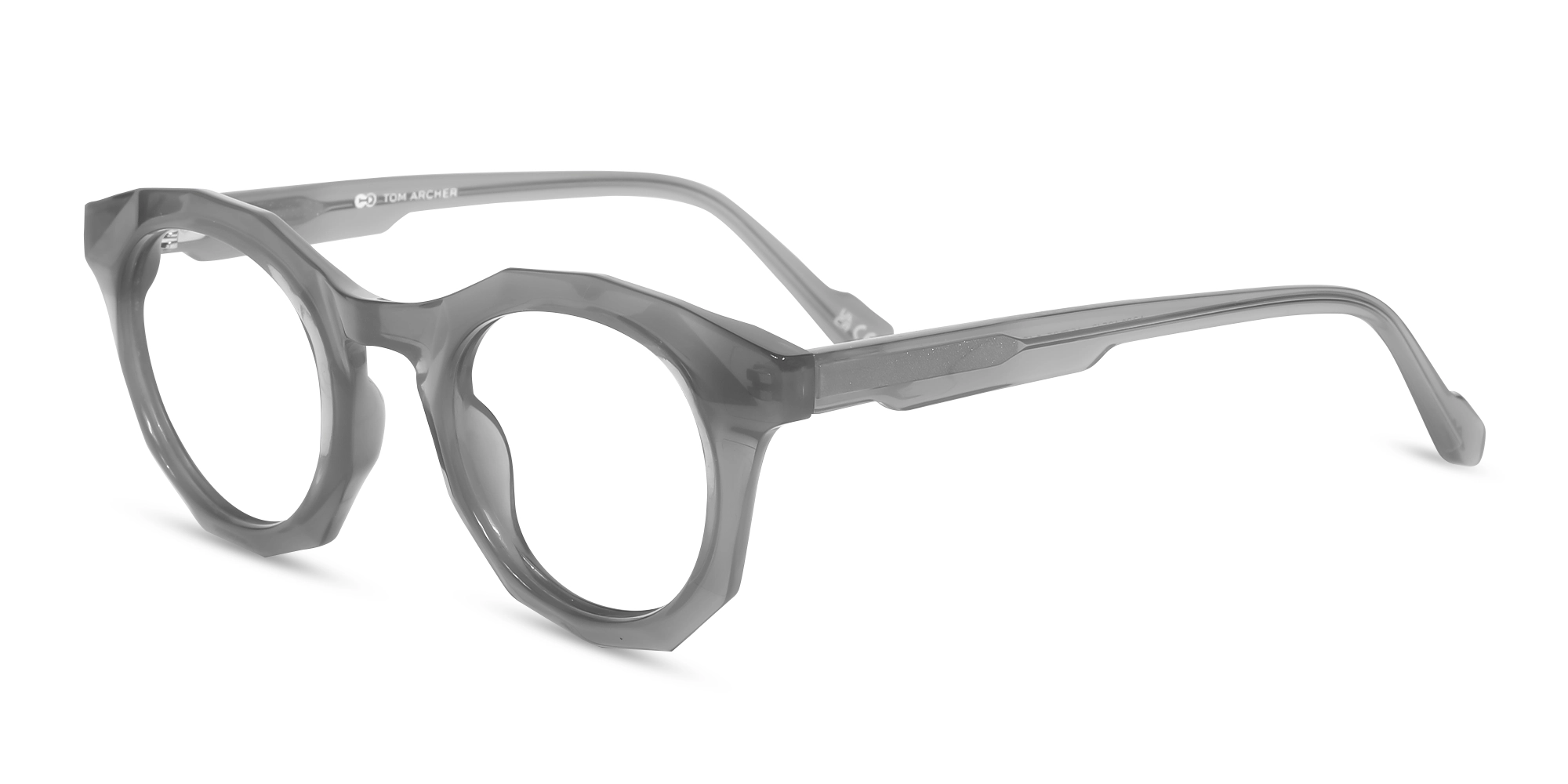 Grey Geometric Shape Eyeglasses