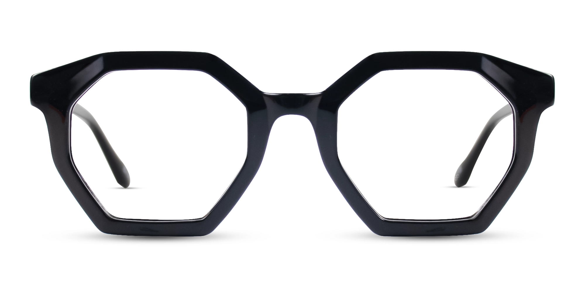 Black Hexagonal Glasses