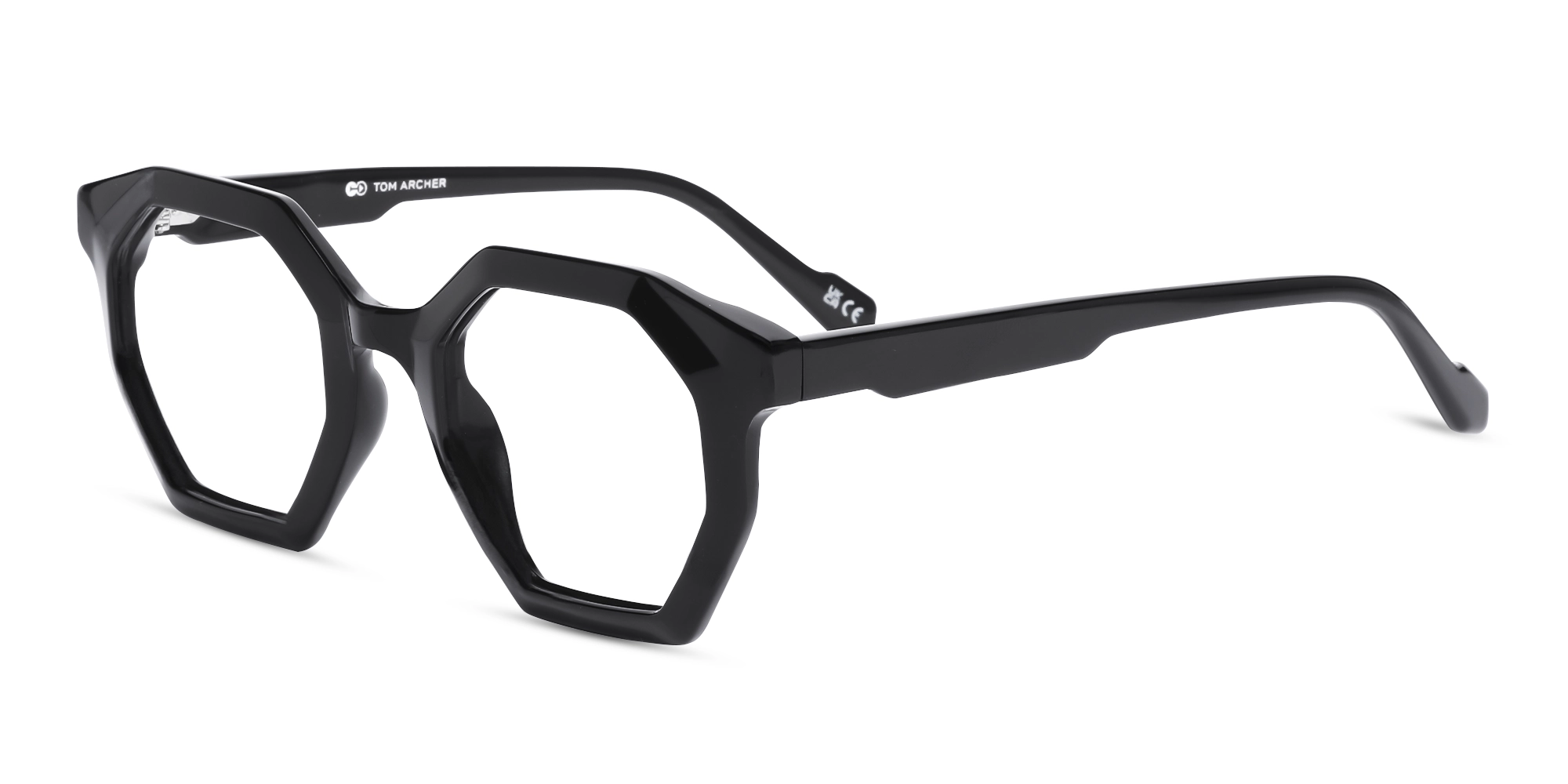 Black Hexagonal Glasses