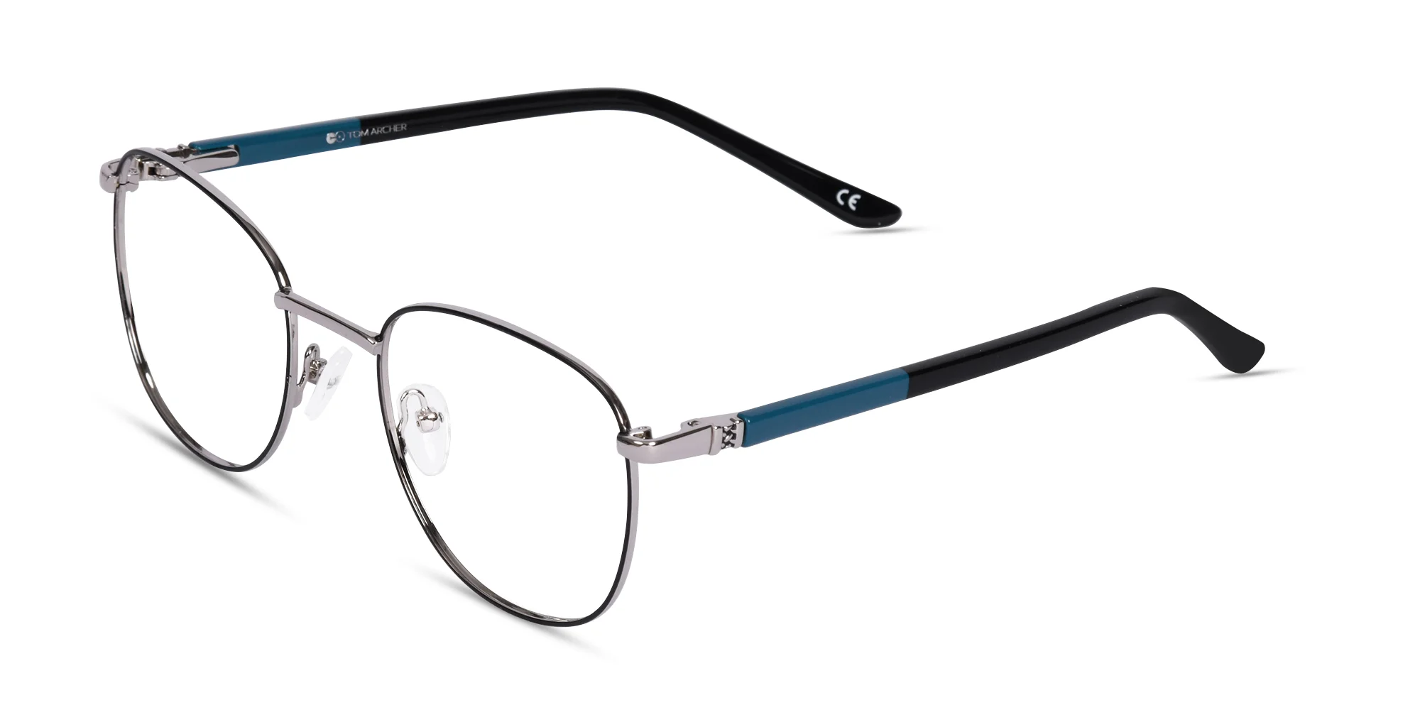 Round Thin Metal Frame Glasses-1