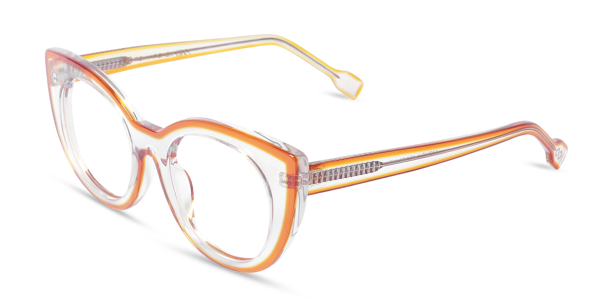 Orange Cat eye Womens Glasses