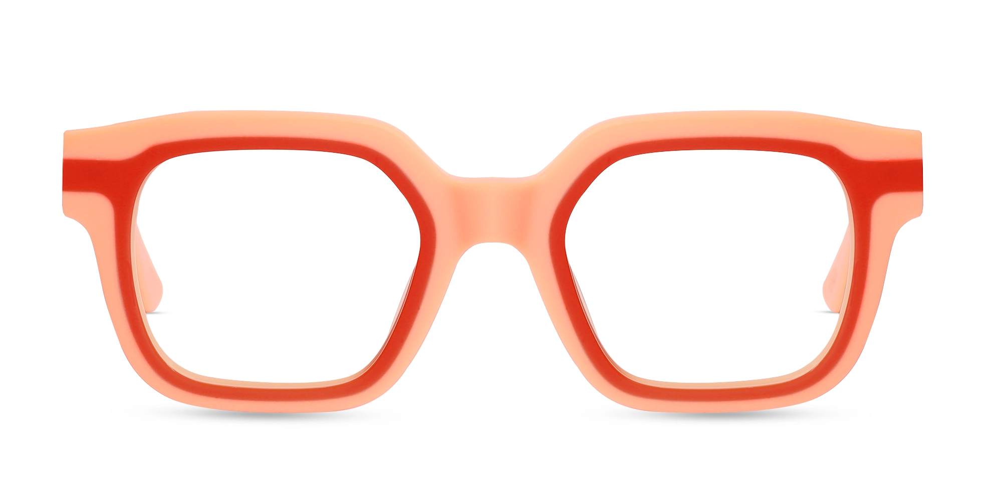 Peach Funky Glasses