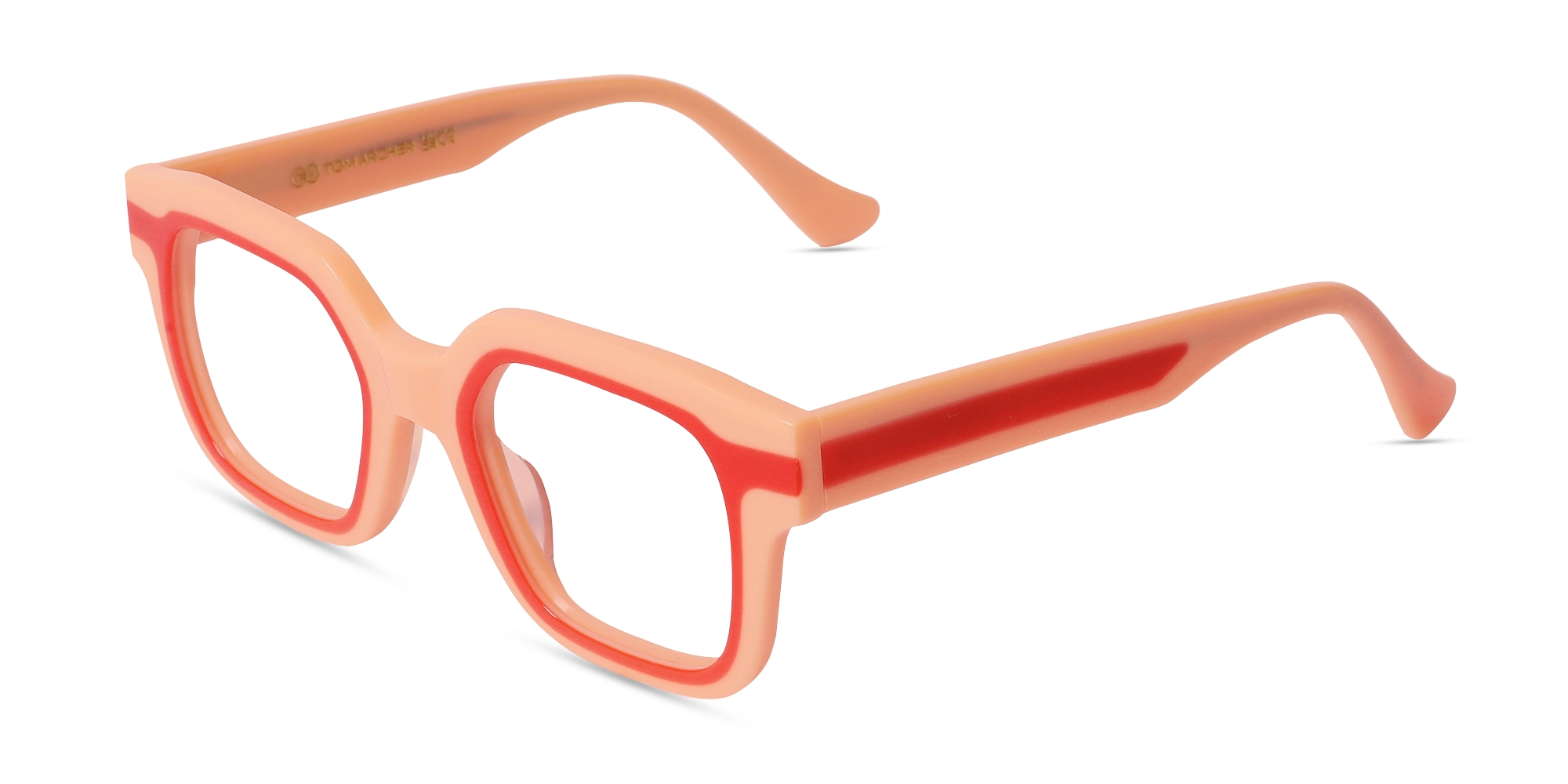 Peach Funky Glasses