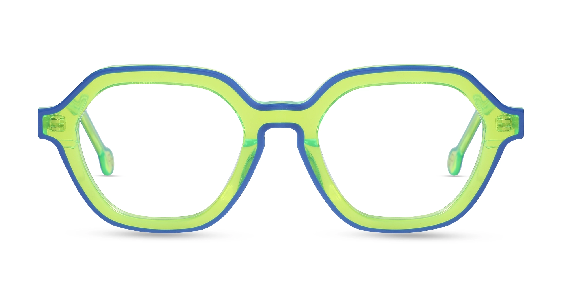 Green Hexagonal Unisex Glasses