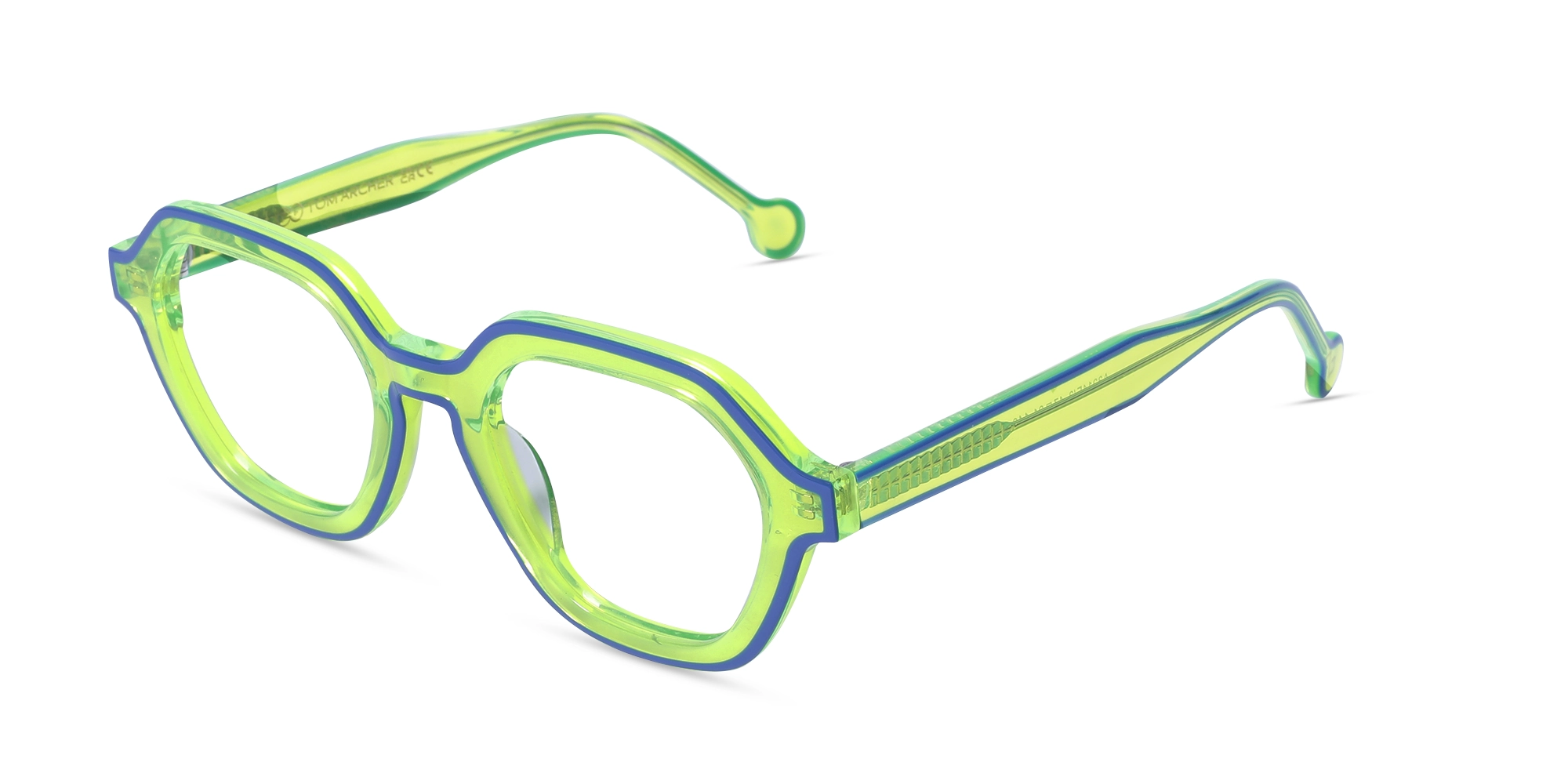 Green Hexagonal Unisex Glasses