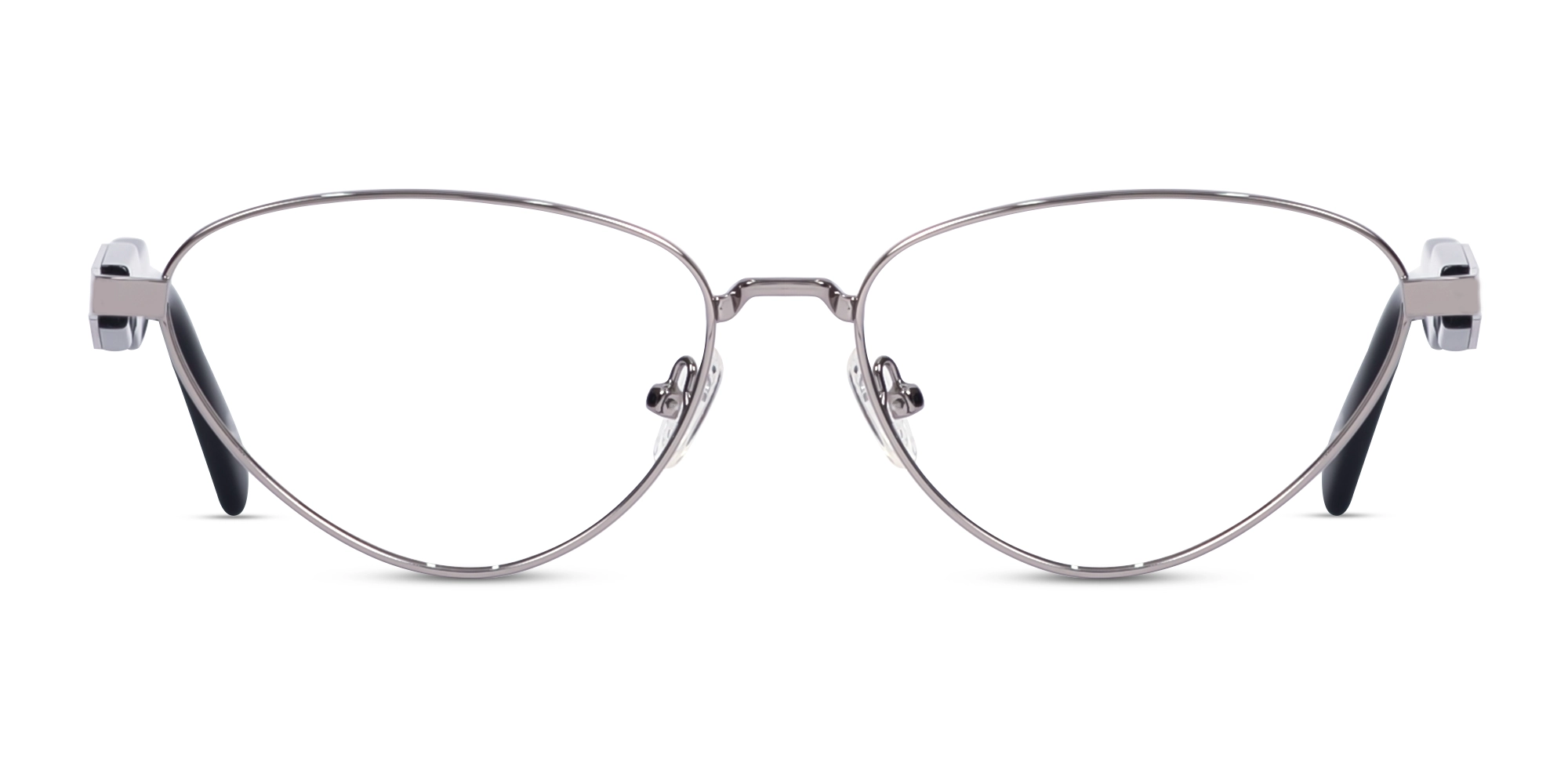  Polished Gunmetal Cat-Eye Full Rim Glasses 1