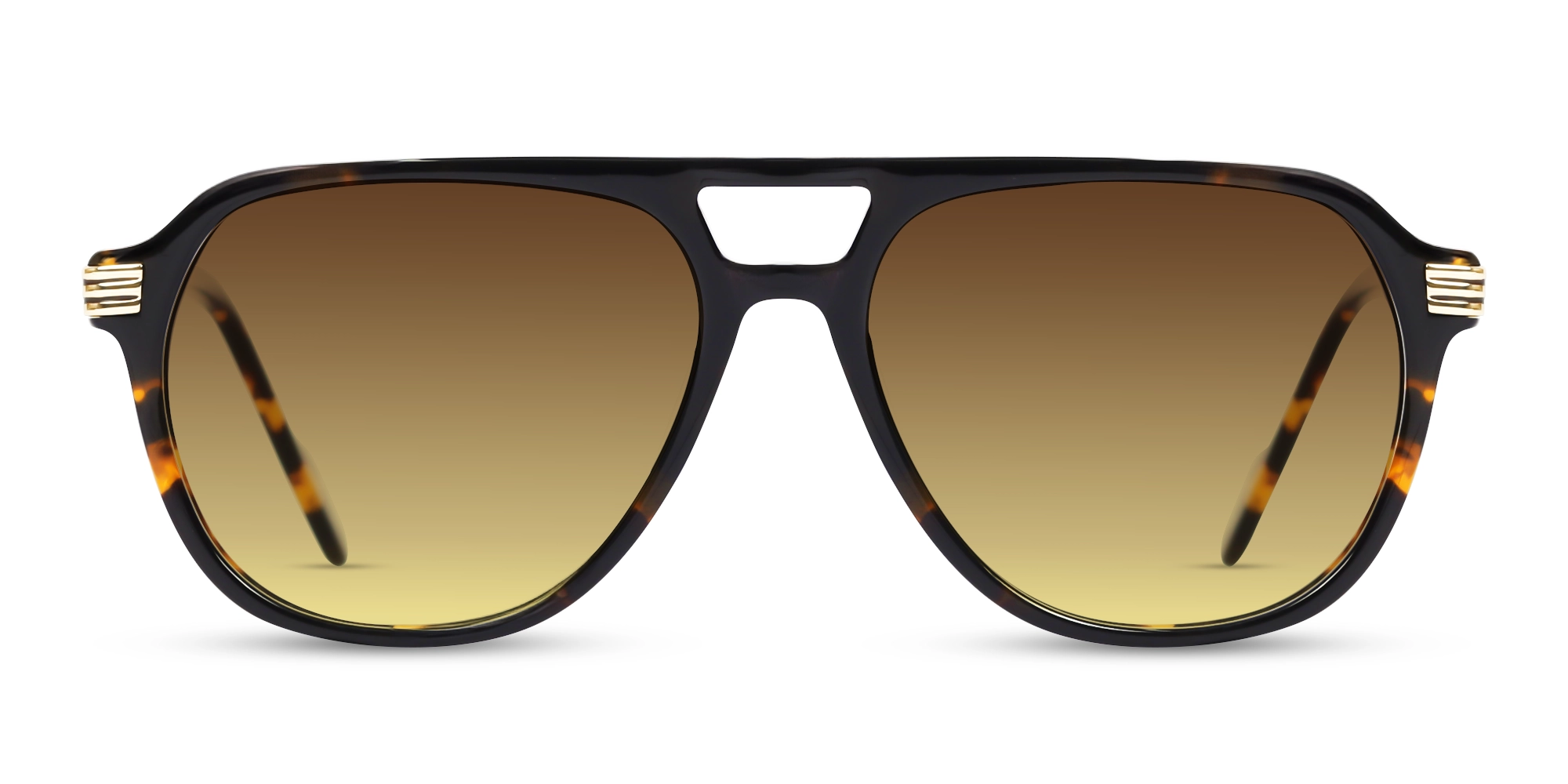Havana Tortoise Double Bridge Pilot Sunglasses