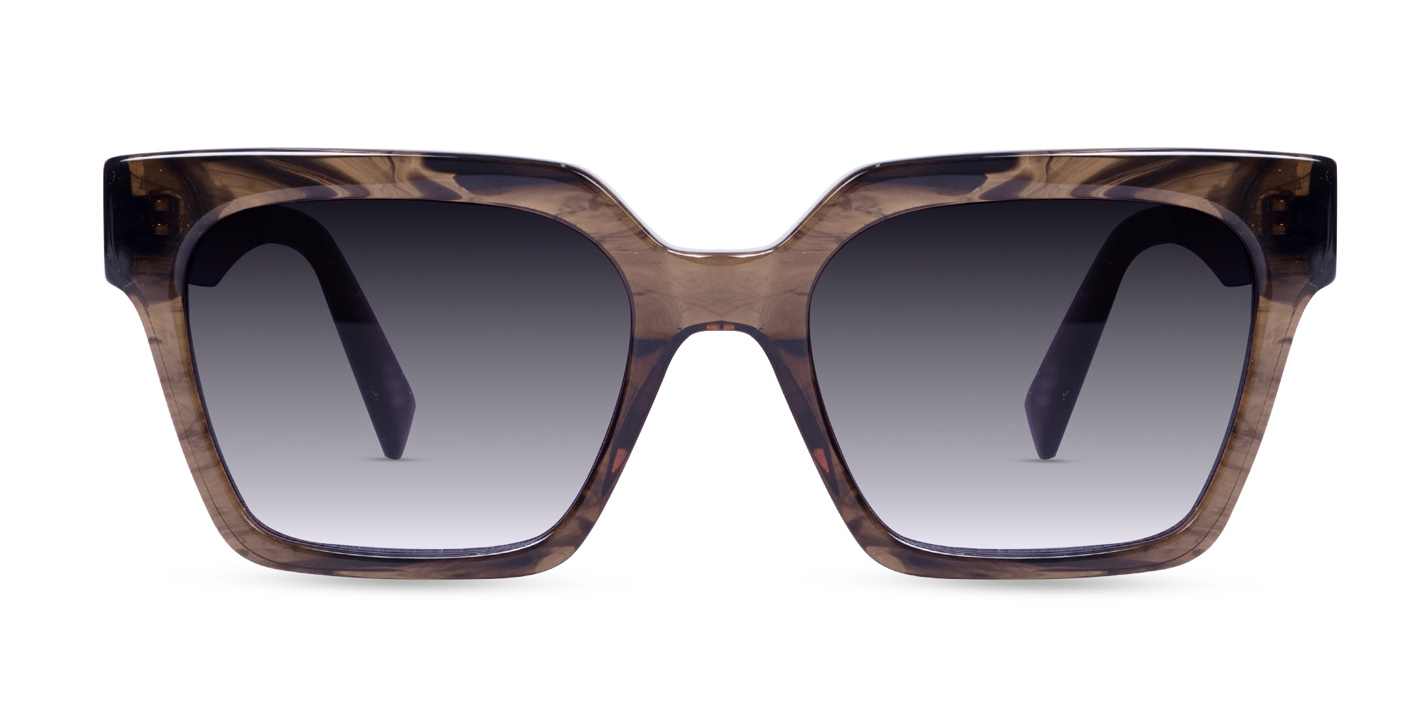 Crystal Burnt Umber Square Sunglasses-1