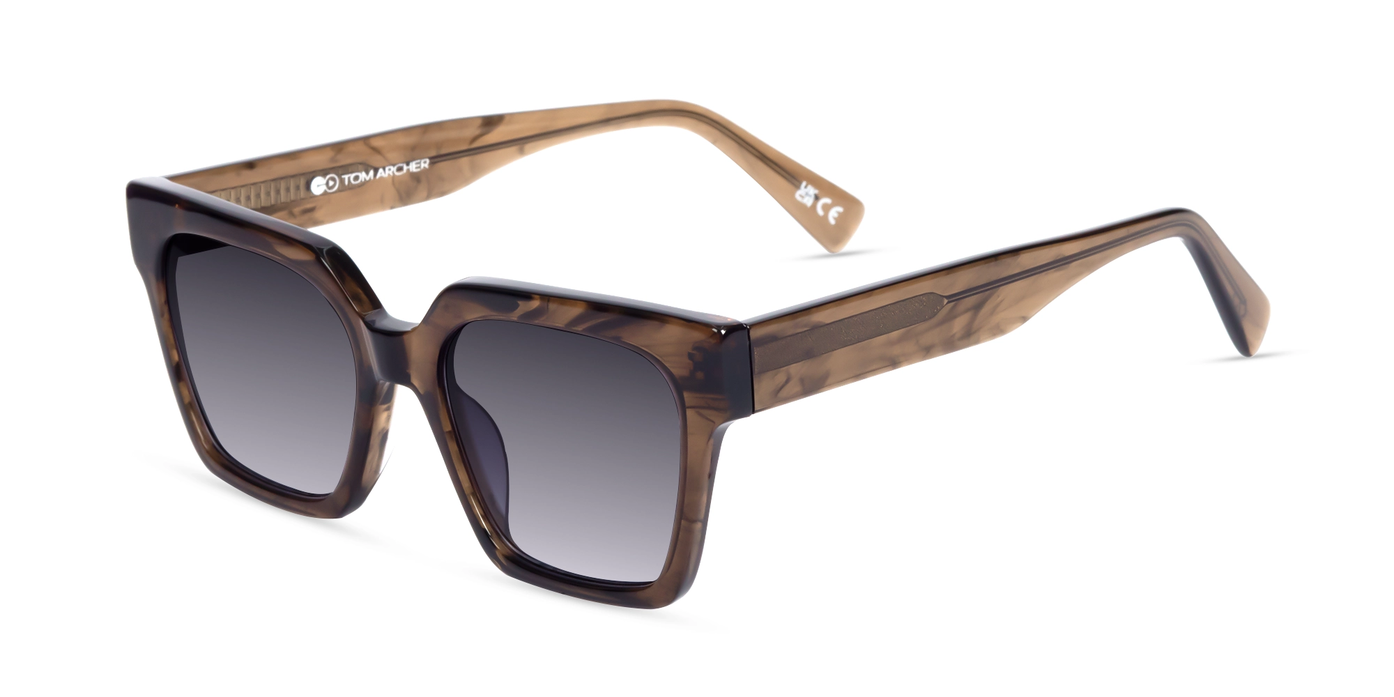 Crystal Burnt Umber Square Sunglasses-1
