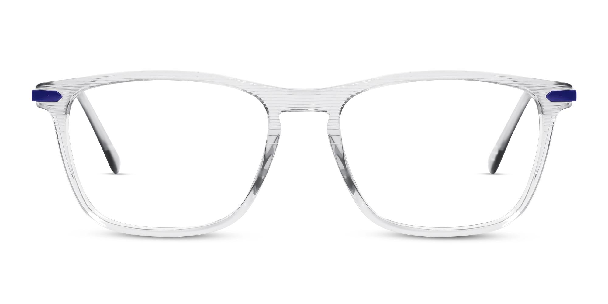 Crystal Grey Rectangle Keyhole Glasses