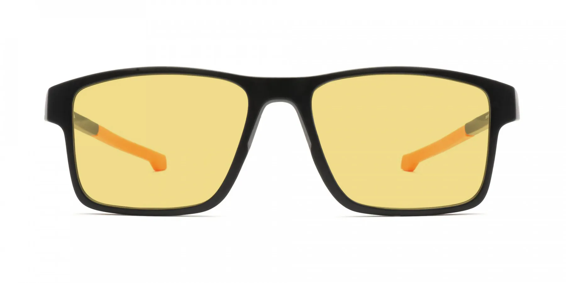 Rectangular Sports Sunglasses With Yellow Tint