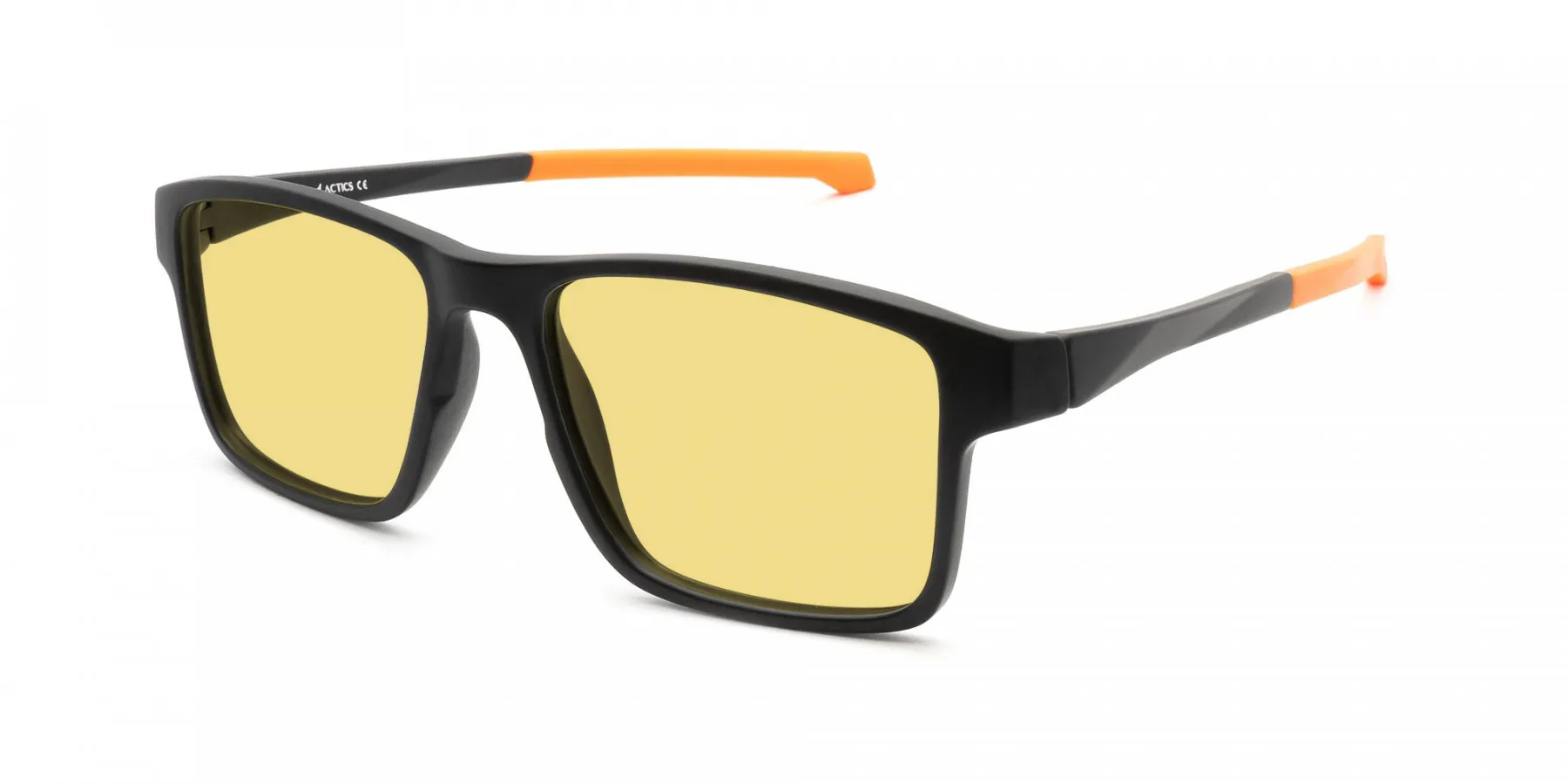 Rectangular Sports Sunglasses With Yellow Tint