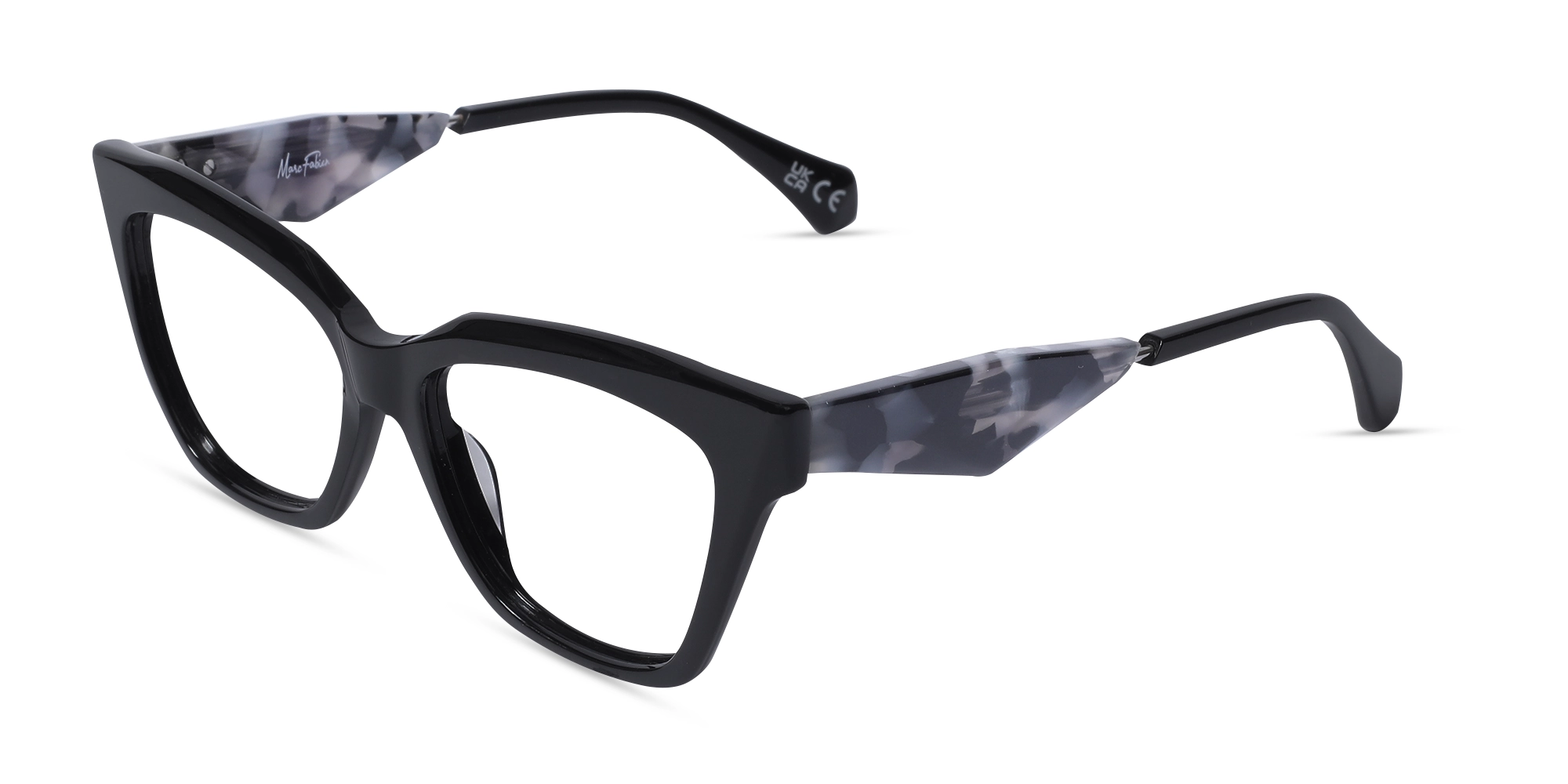 Black Square Cateye Glasses