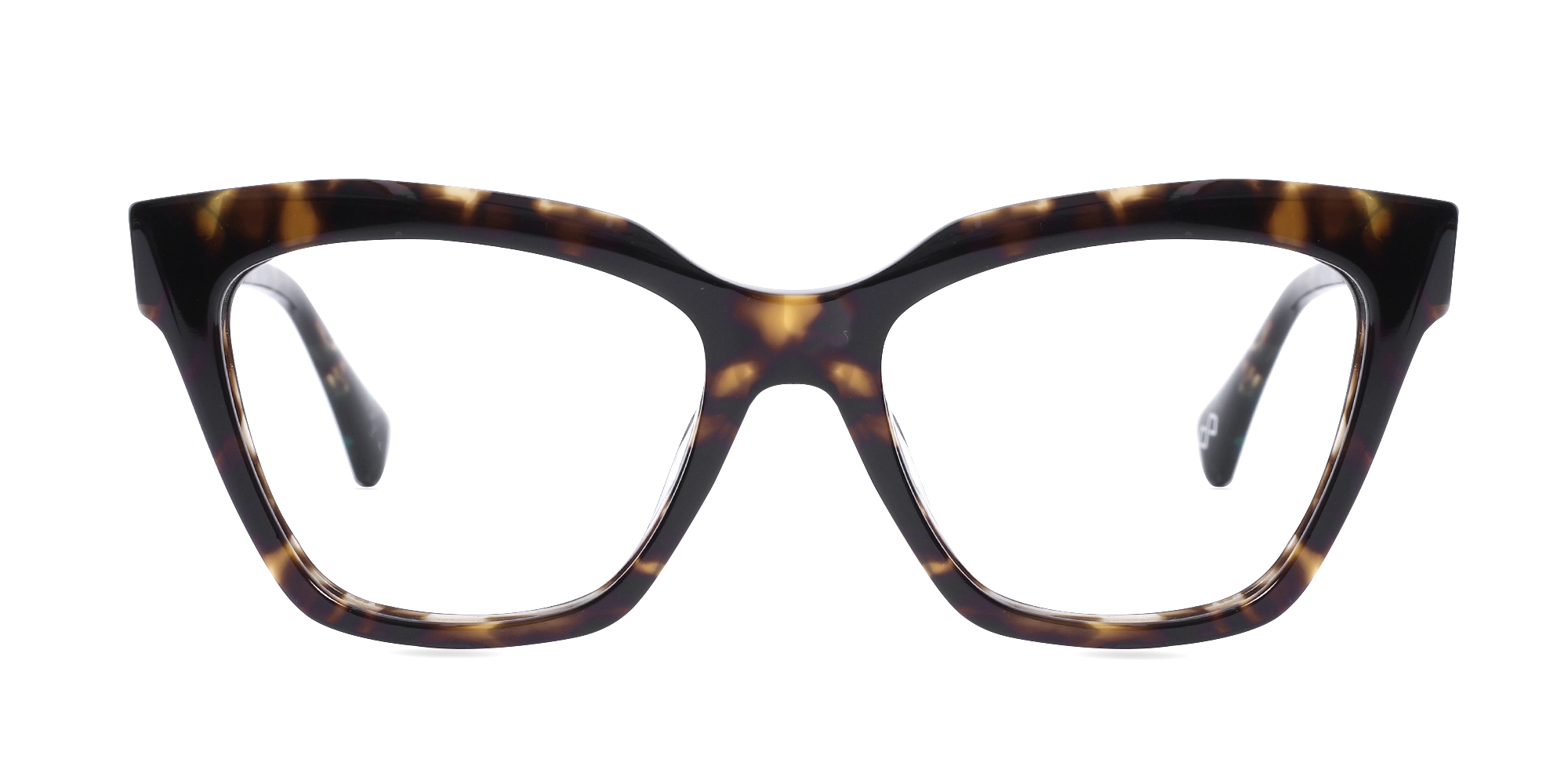 Dark Tortoise Square Cateye Glasses