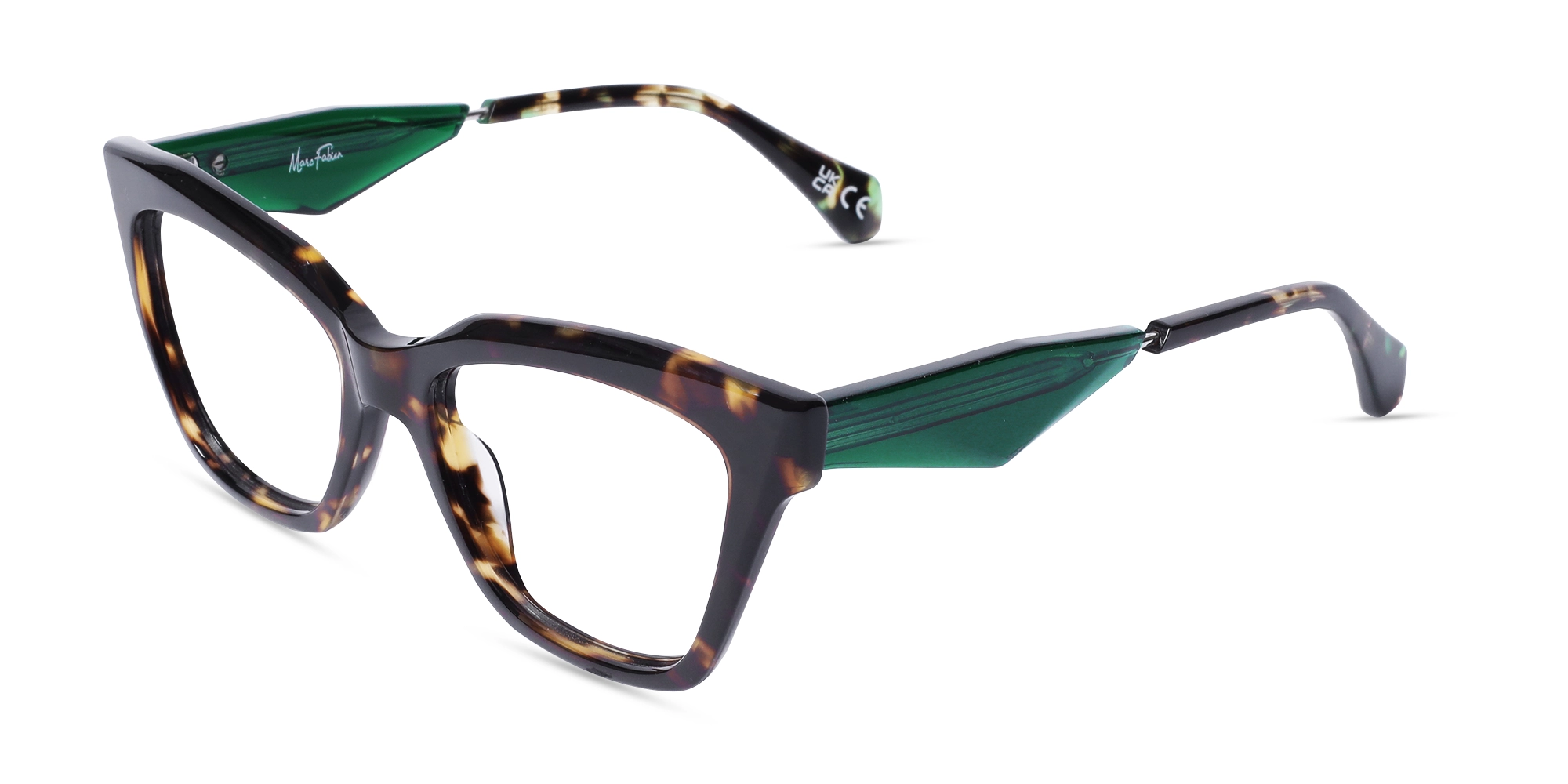 Dark Tortoise Square Cateye Glasses