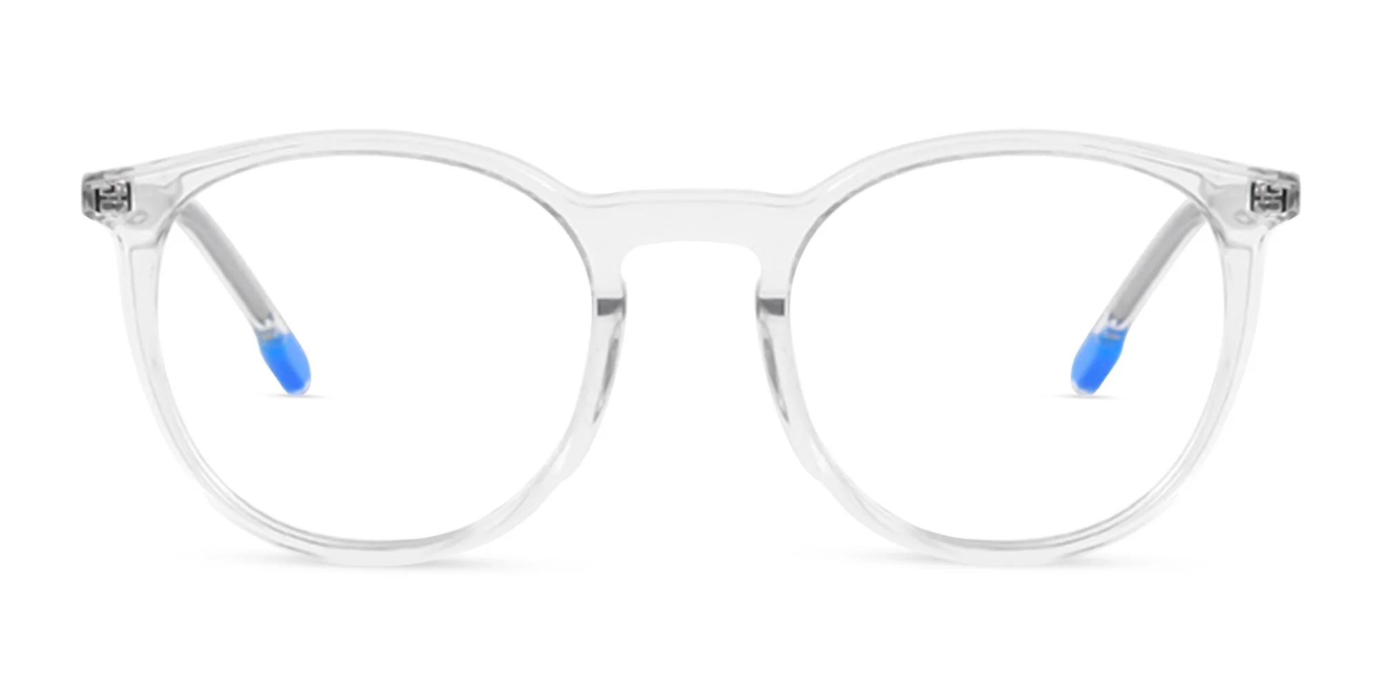 Crystal Clear Round Acetate Eyeglasses-1