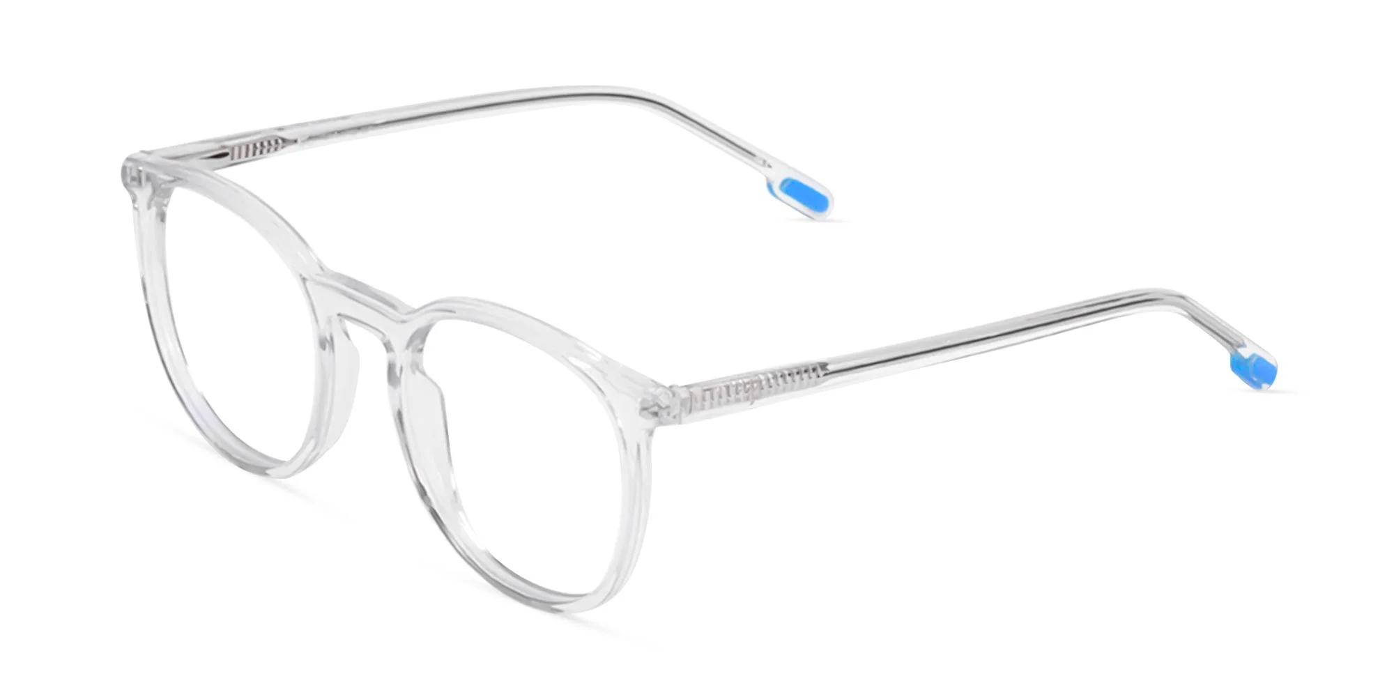 Crystal Clear Round Acetate Eyeglasses-1