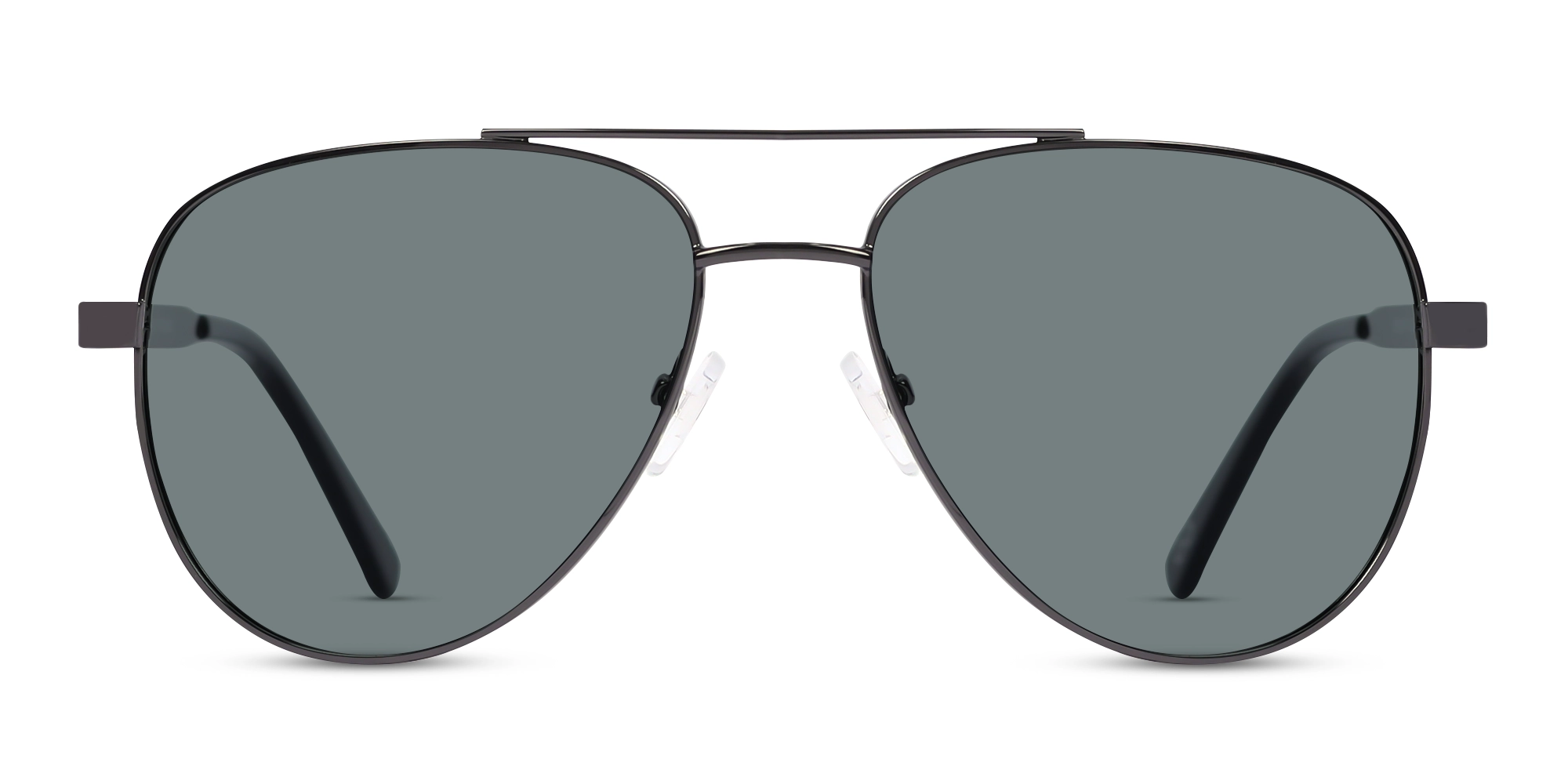 Gunmetal Full Rim Double Bridge Metal Sunglasses 1