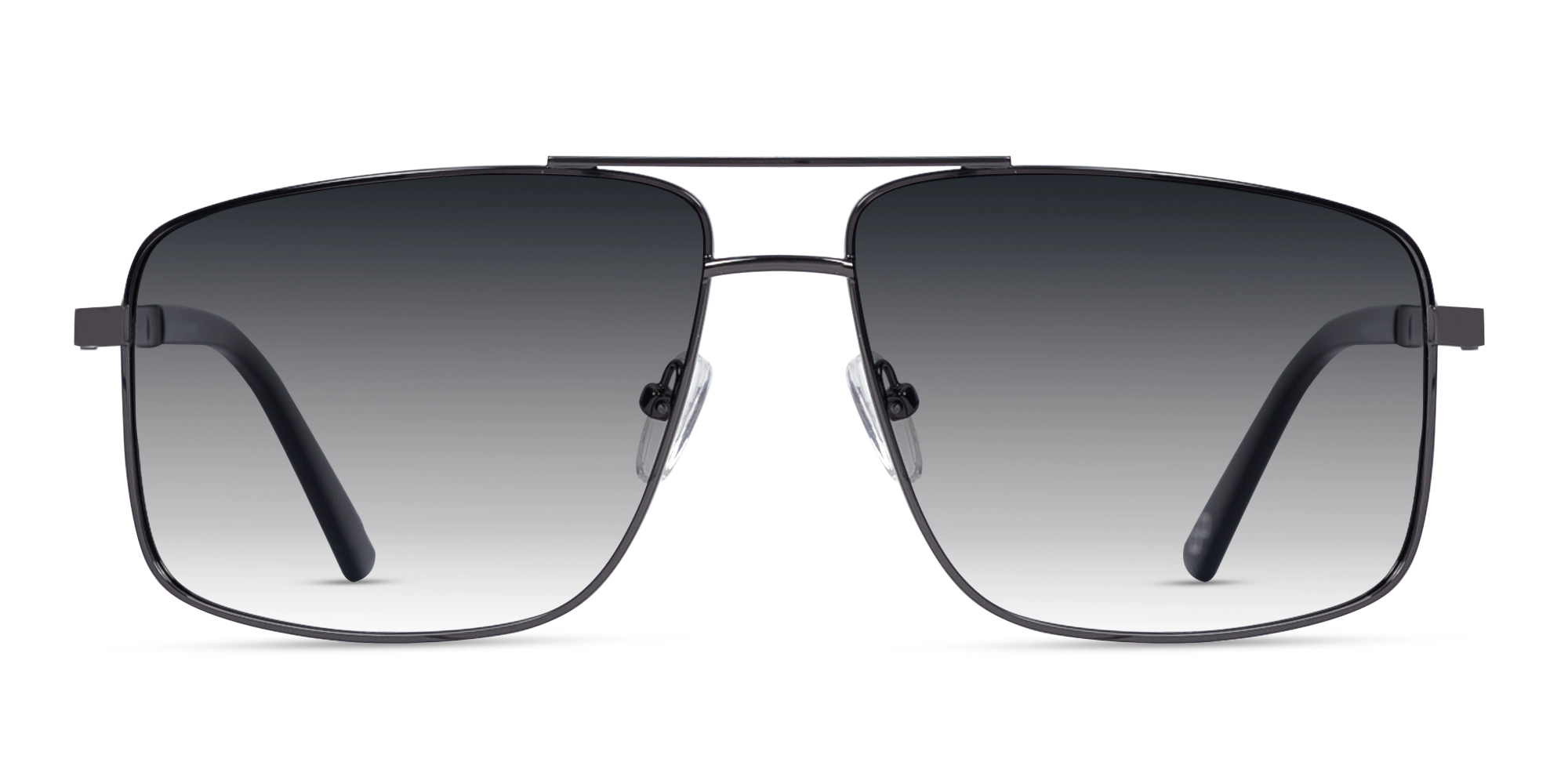 Gunmetal Pilot Double Bridge Sunglasses 1