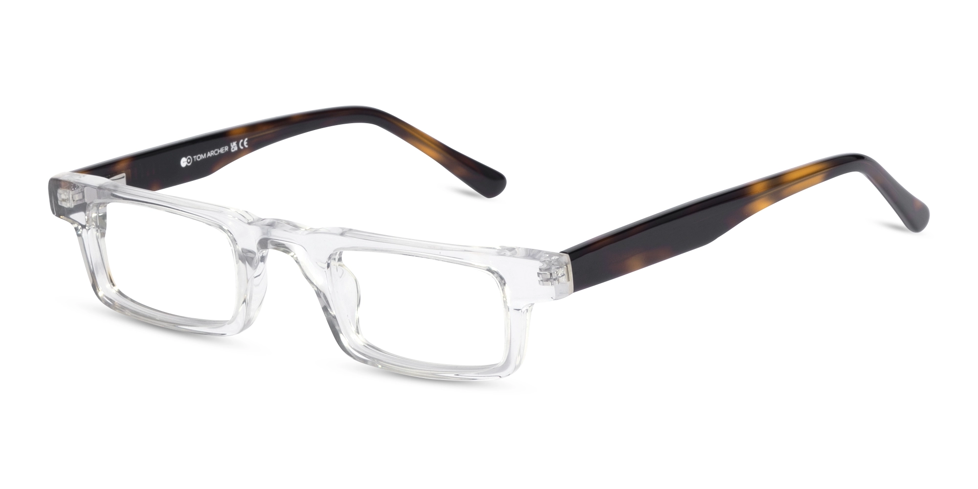 Clear Rectangle Spring Hinge Glasses 1