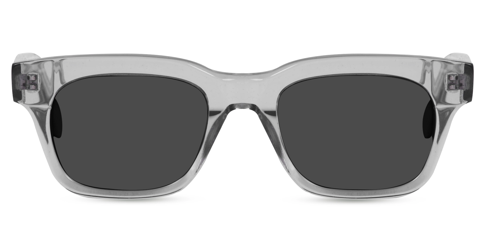 Transparent Grey Square Sunglasses