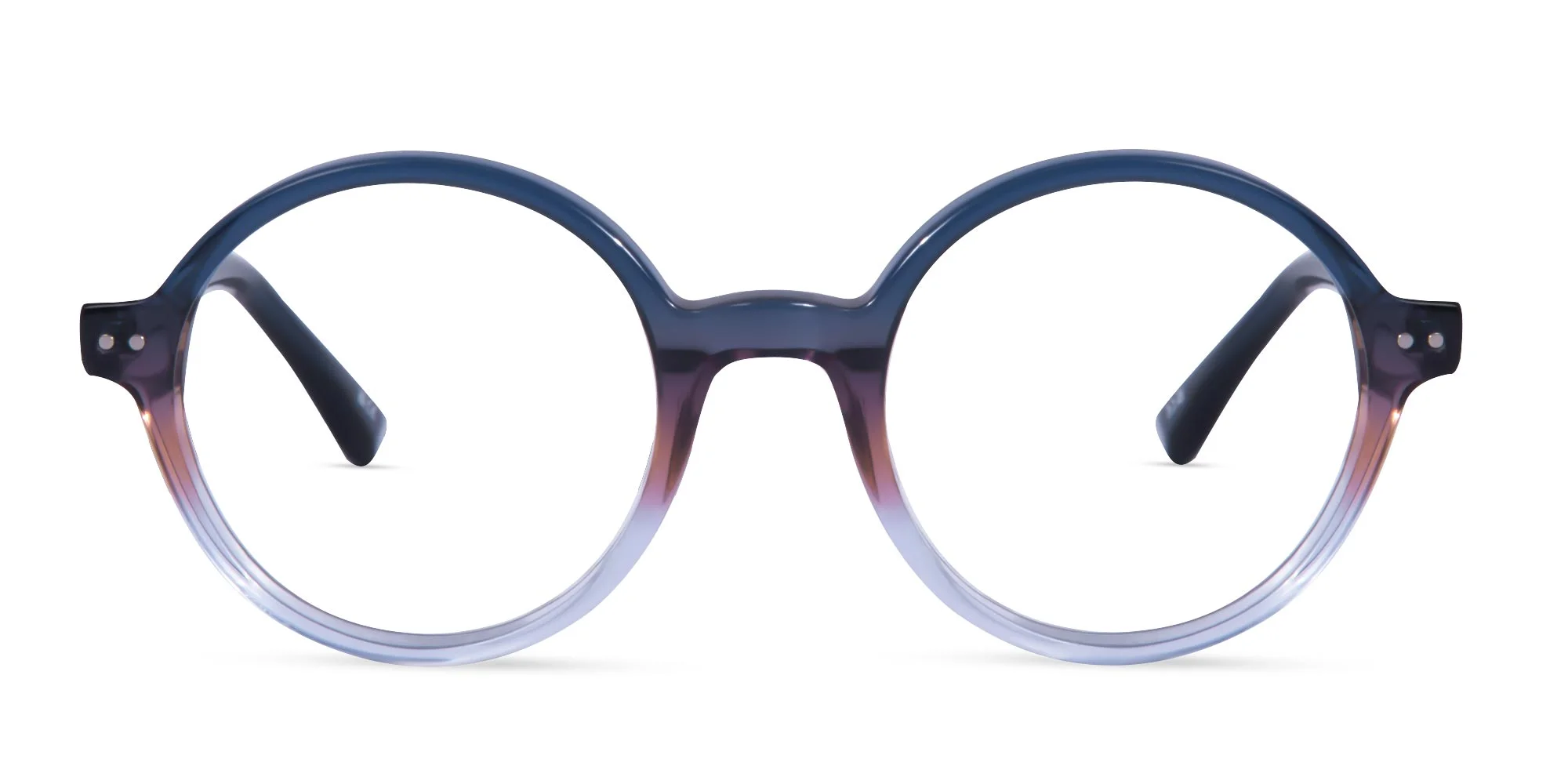 Blue Round Eyeglasses-1
