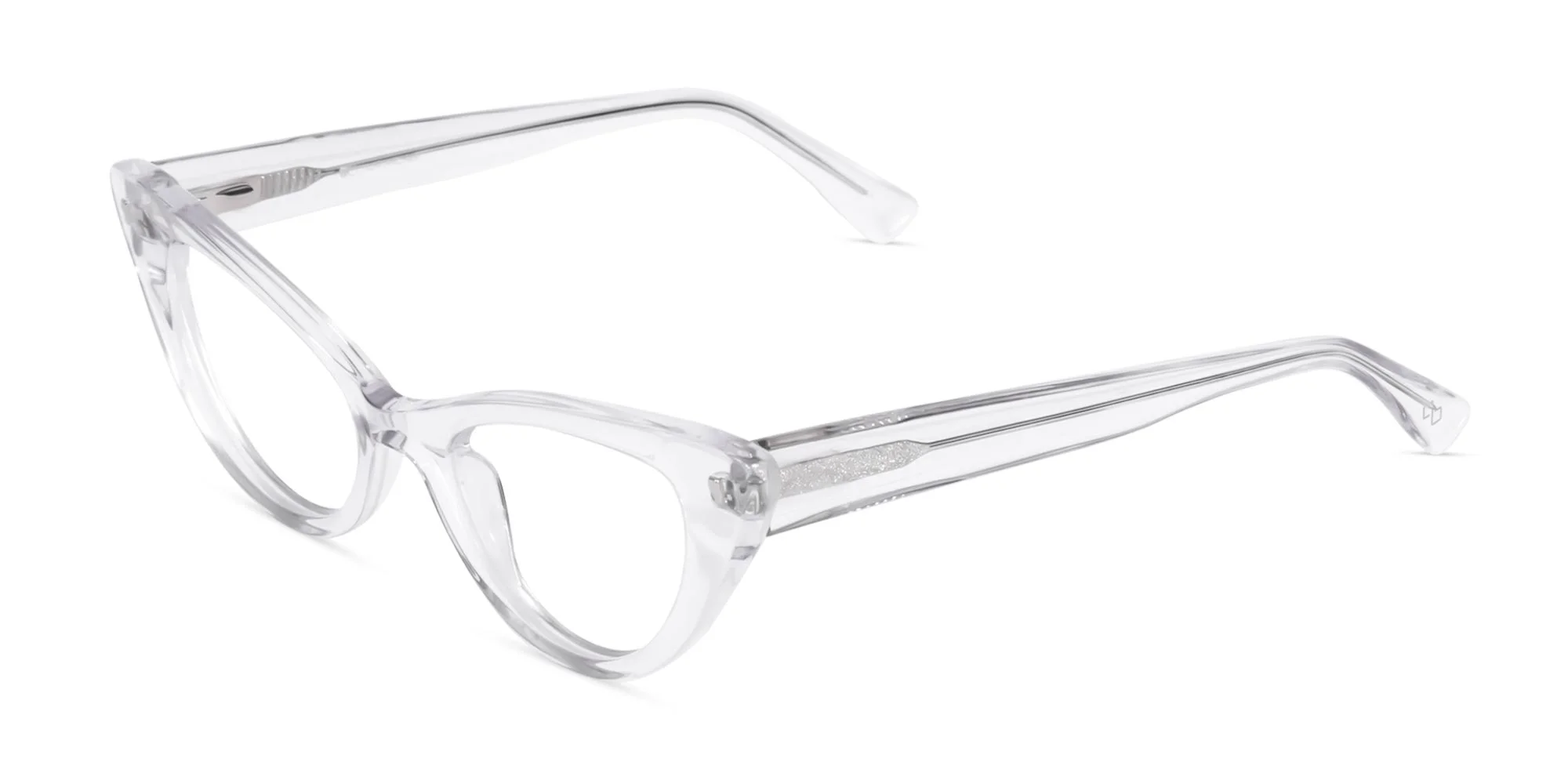Crystal Clear Acetate Cat Eye Glasses-1