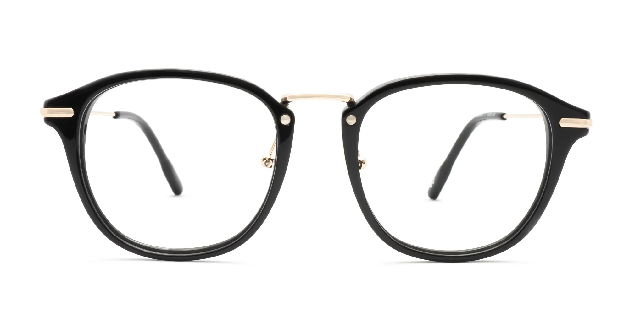 Black Circle Frame Glasses-2